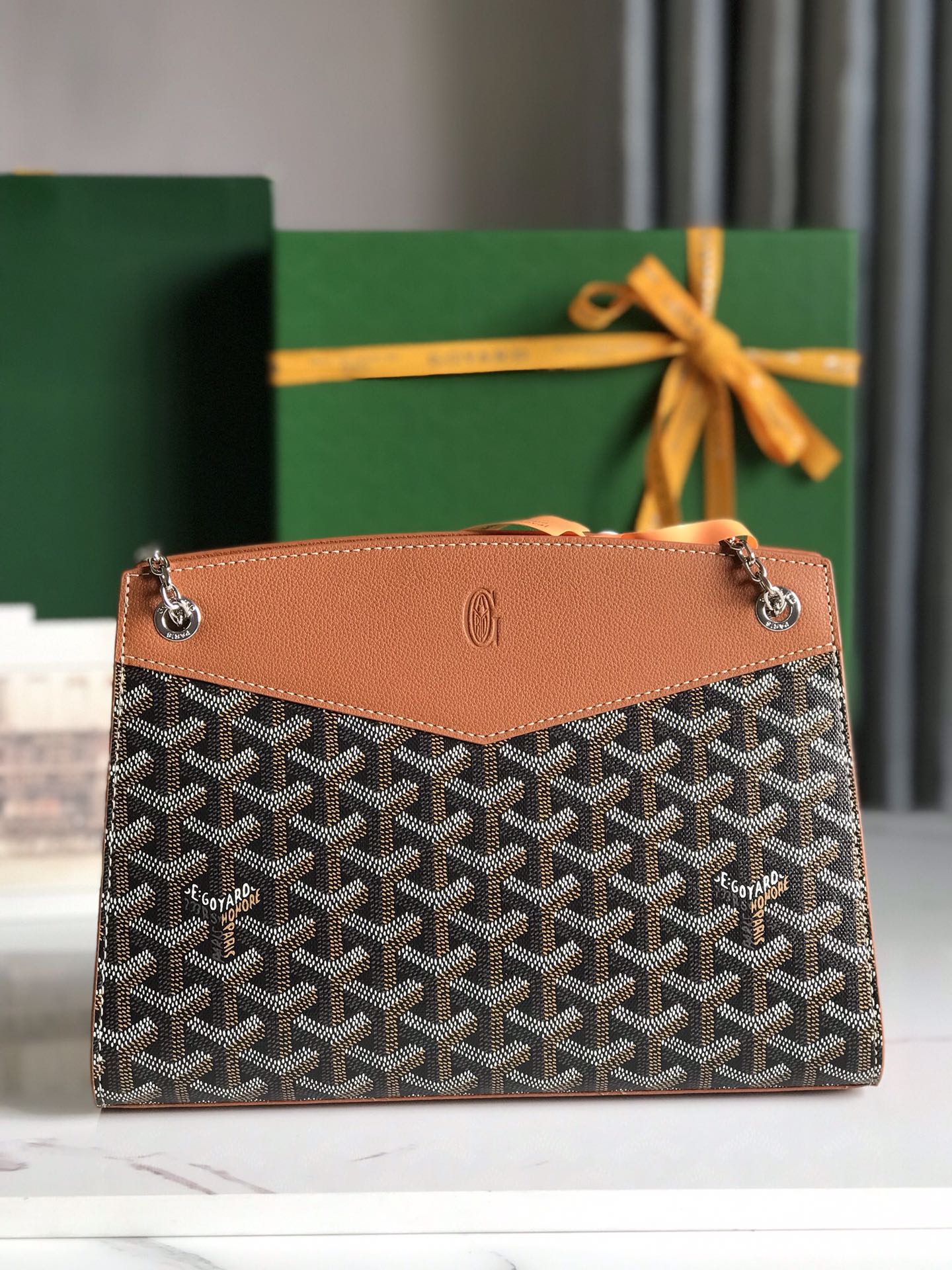 Goyard Rouette Structure Mini Shoulder Bag brown Tan