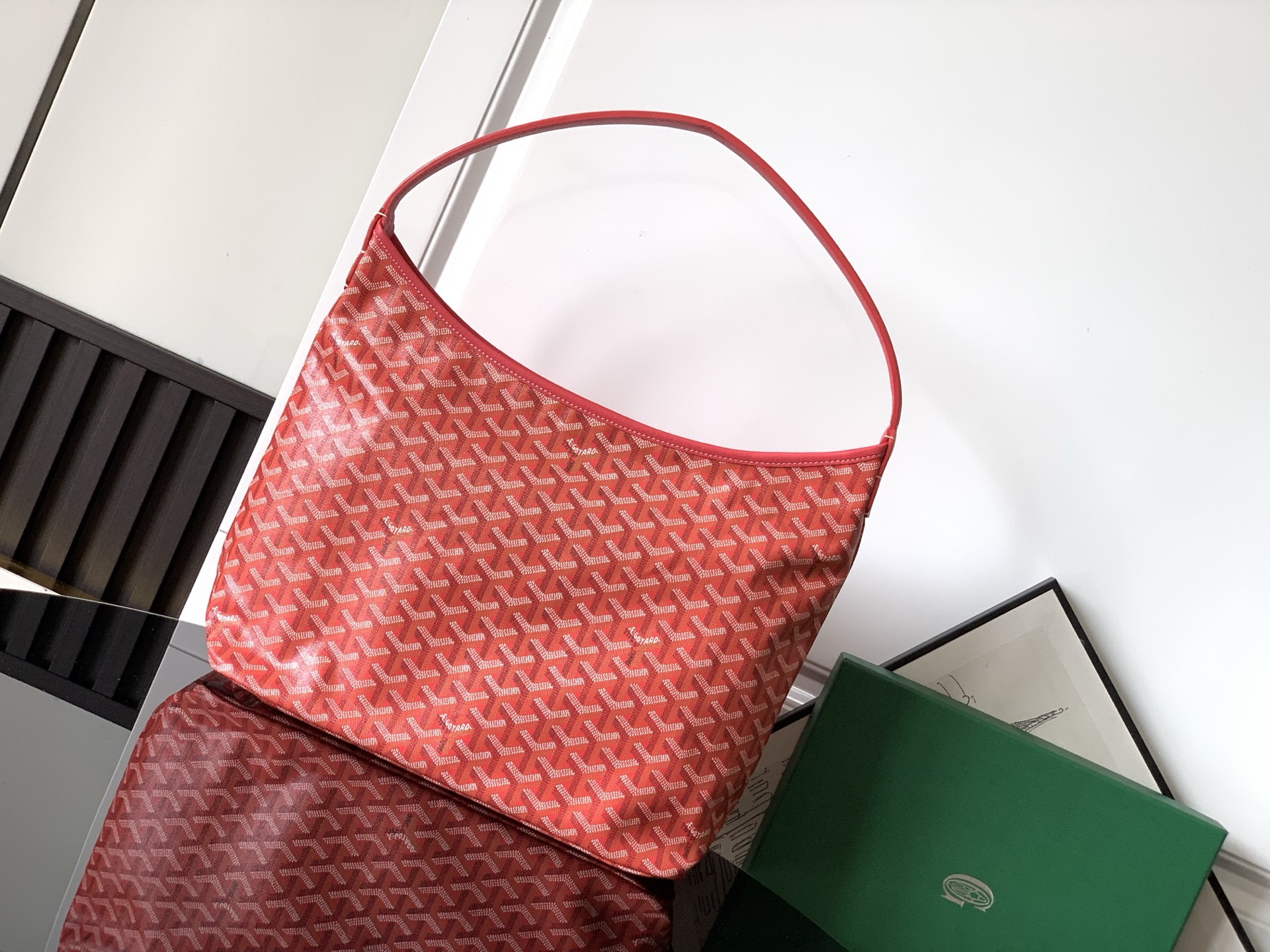 GOYARD Goyardine Boheme Hobo Red 1505636 |