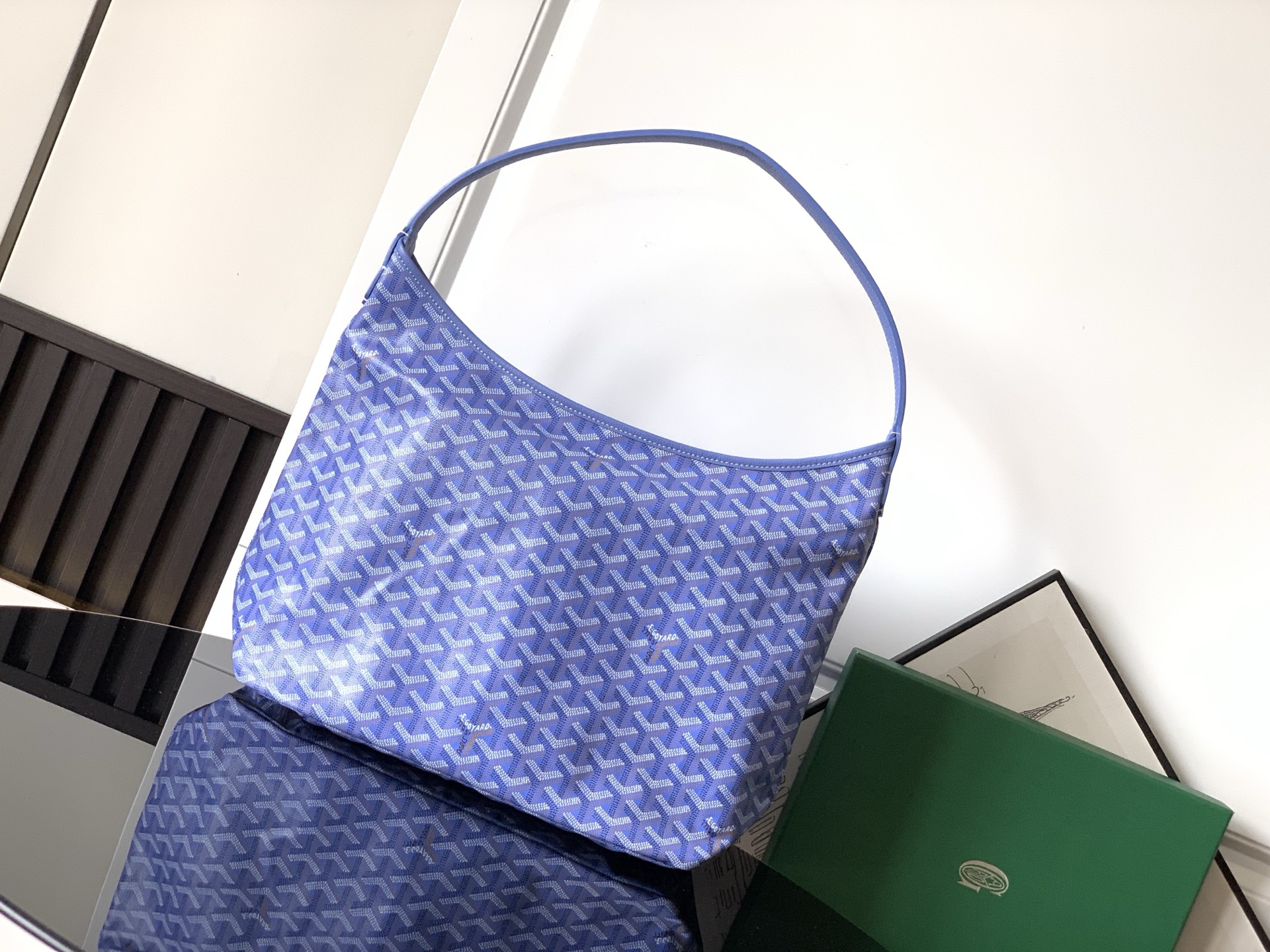GOYARD Goyardine Boheme Hobo Blue 1387062 |