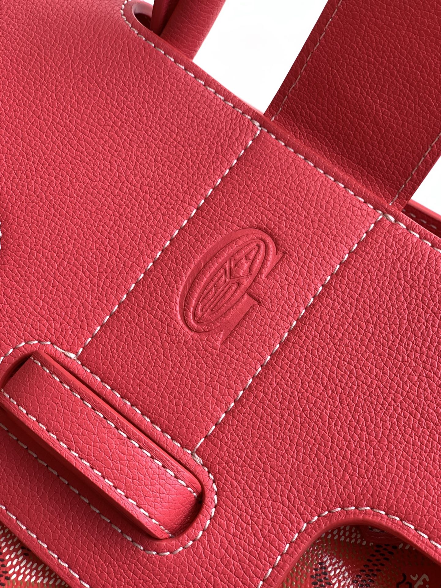 Goyard Saigon Tote Red Goyardine Canvas Palladium