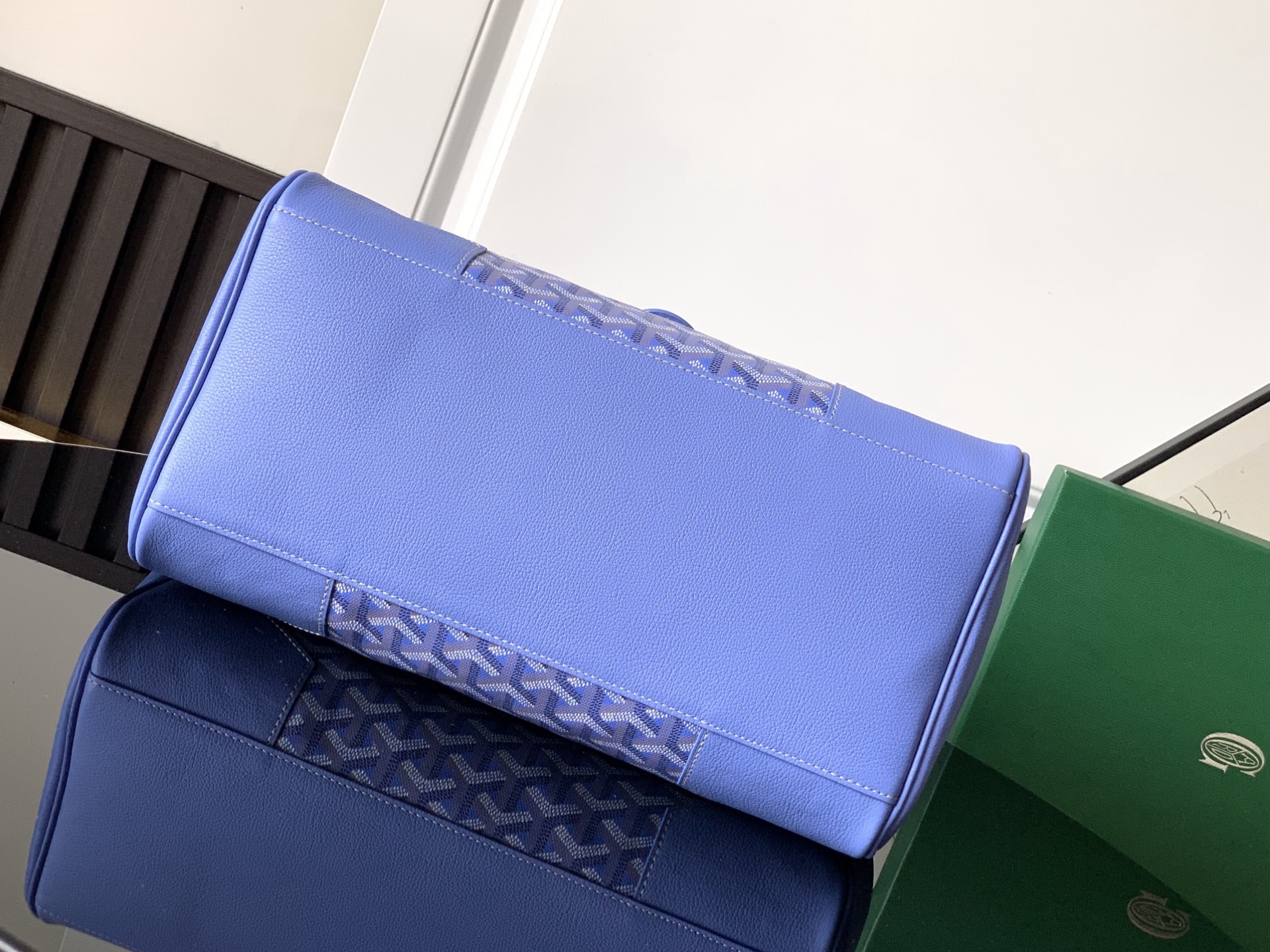 Goyard Goyardine Saigon MM w/ Tags - Blue Totes, Handbags - GOY48369