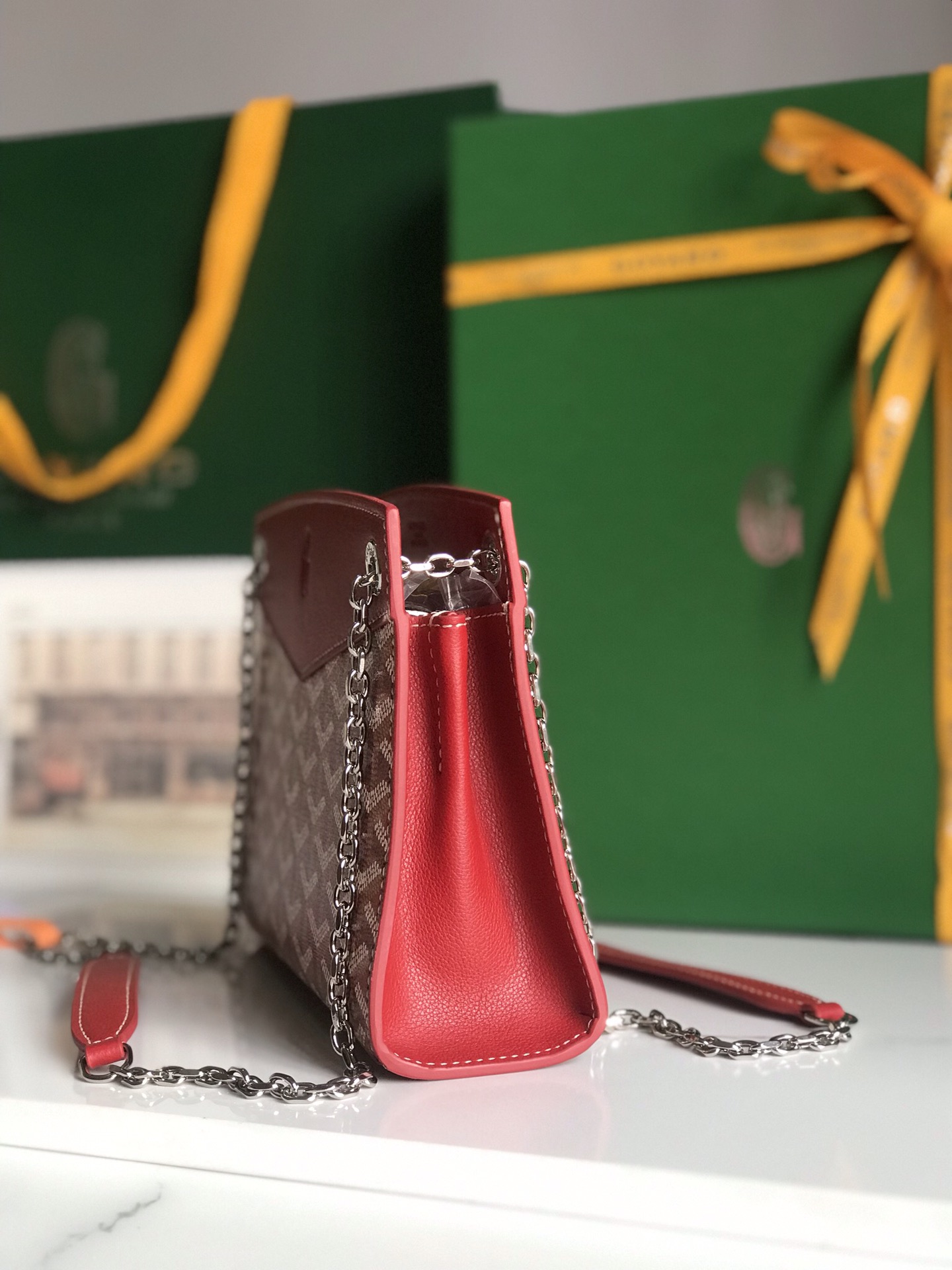 Goyard Goyardine Sac Rouette Mini - red Shoulder Bags, Handbags - GOY45578