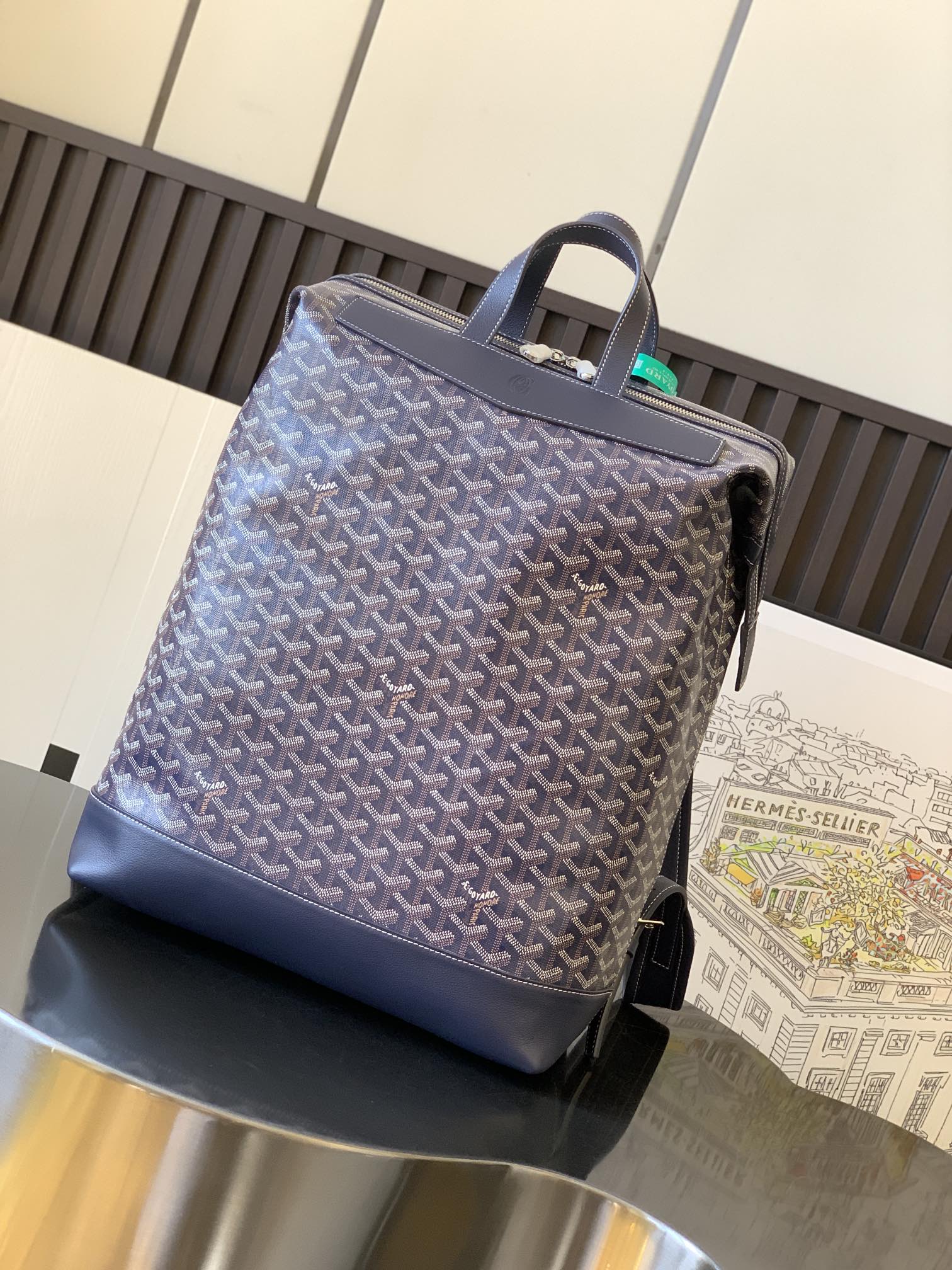 Goyard Cisalpin MM Rucksack Backpack Blue navy