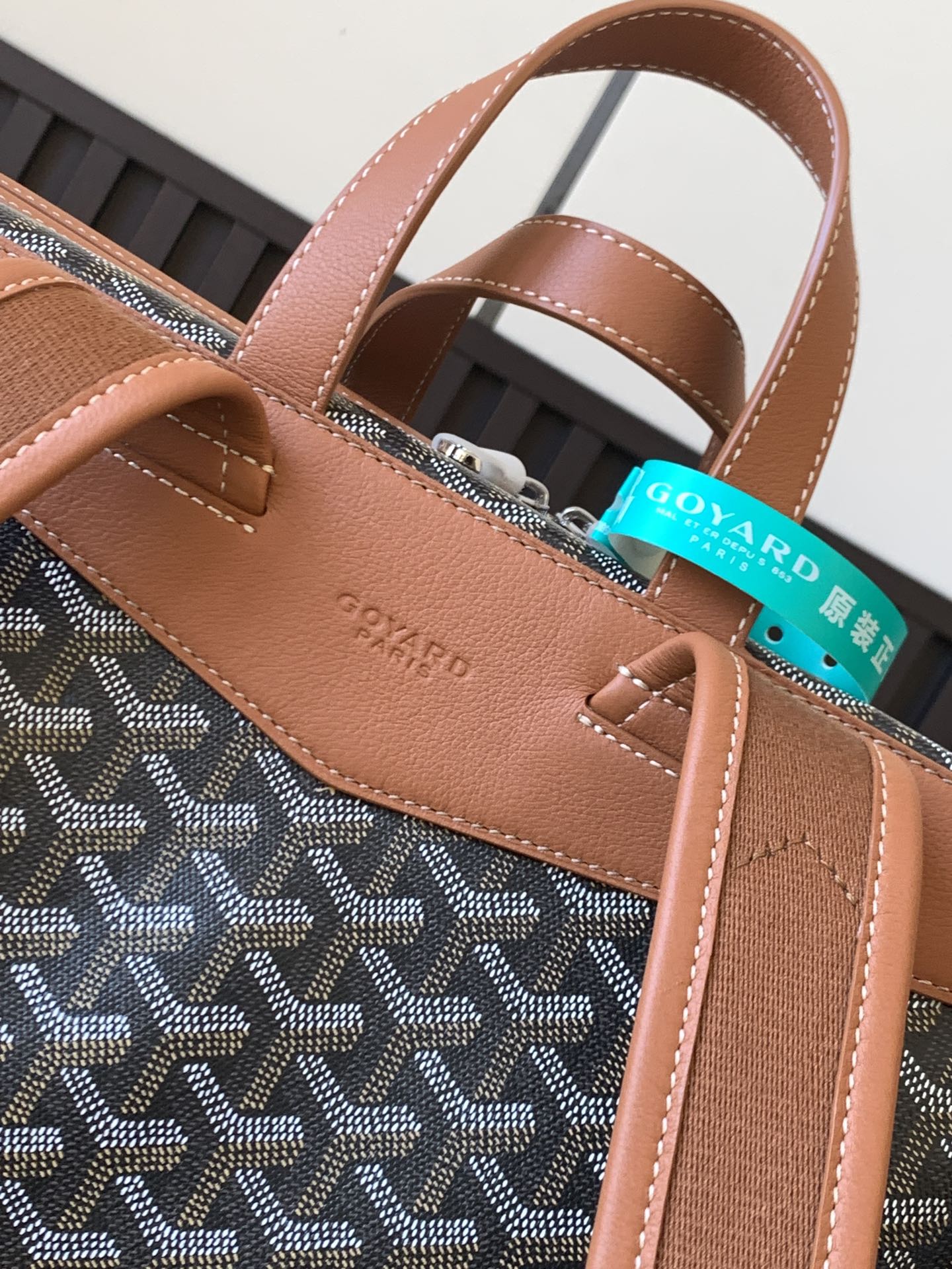GOYARD Goyardine Calfskin Cisalpin Backpack Black Gold