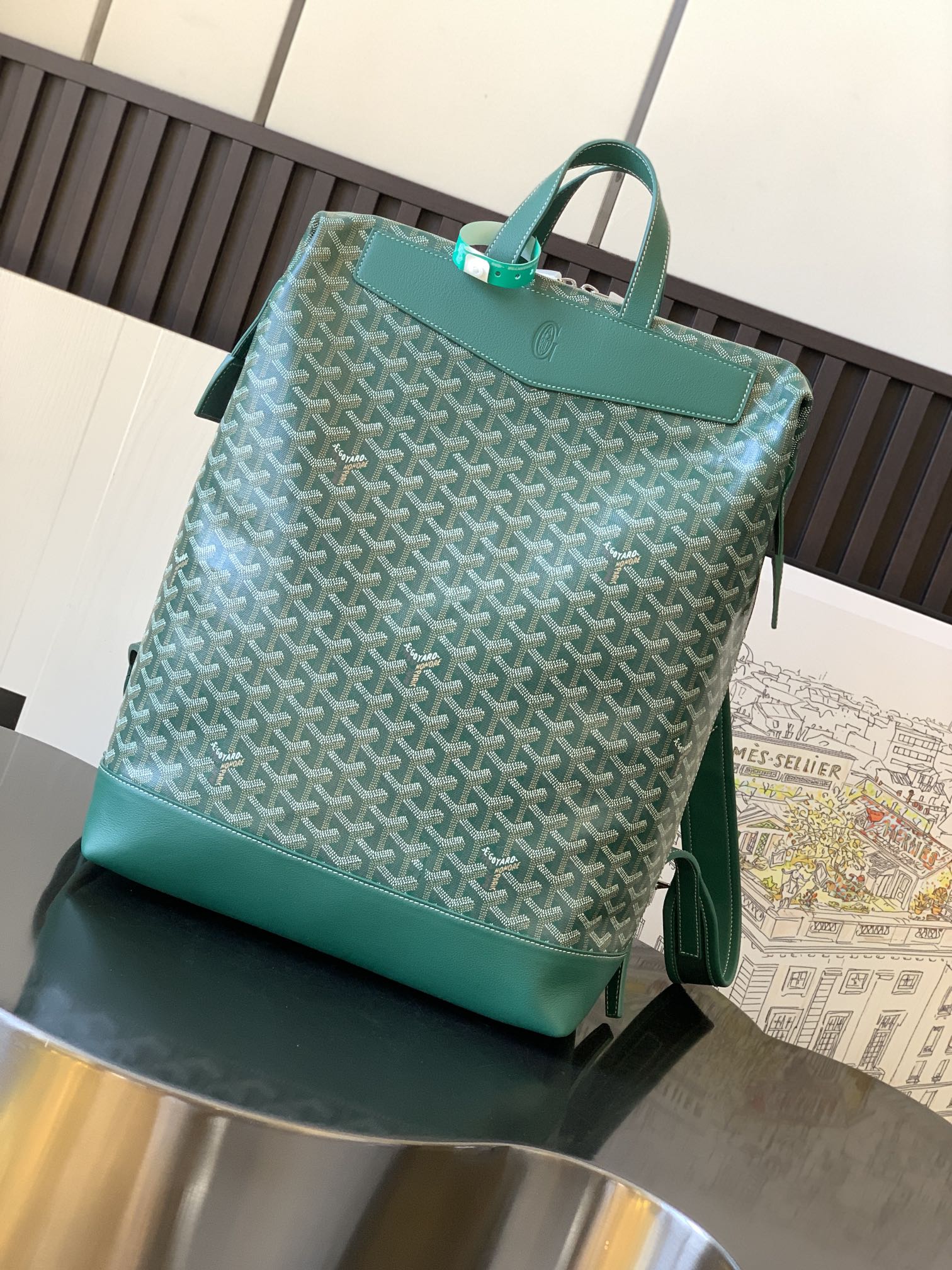 Goyard Cisalpin Backpack Coated Canvas Green 2974391