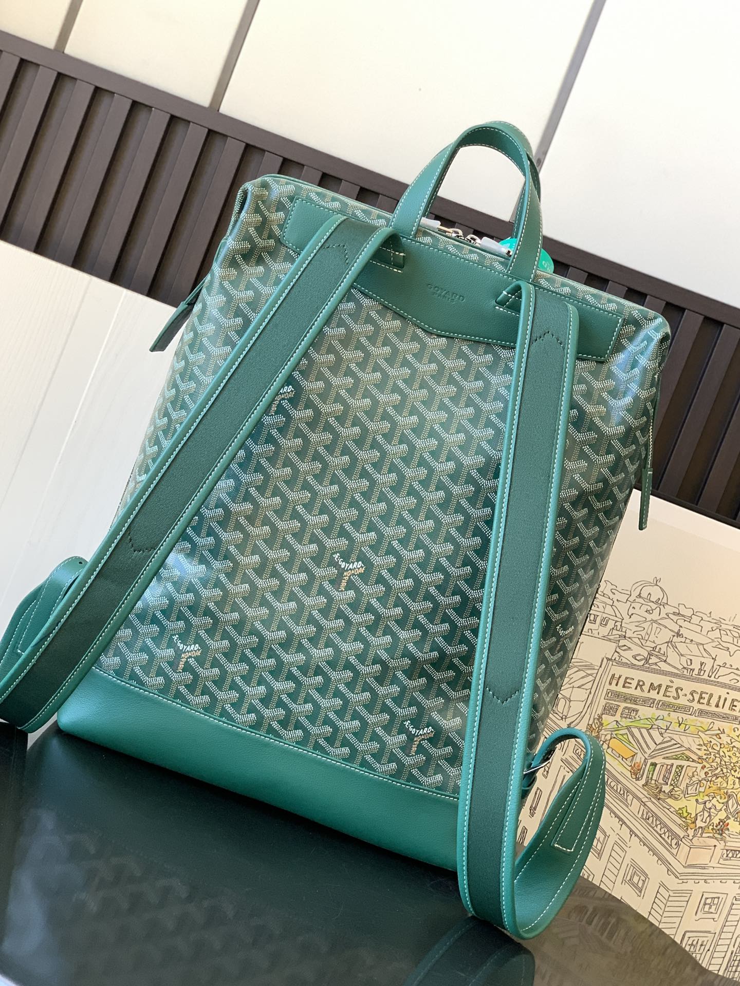 Goyard Cisalpin Backpack Coated Canvas Green 2974391