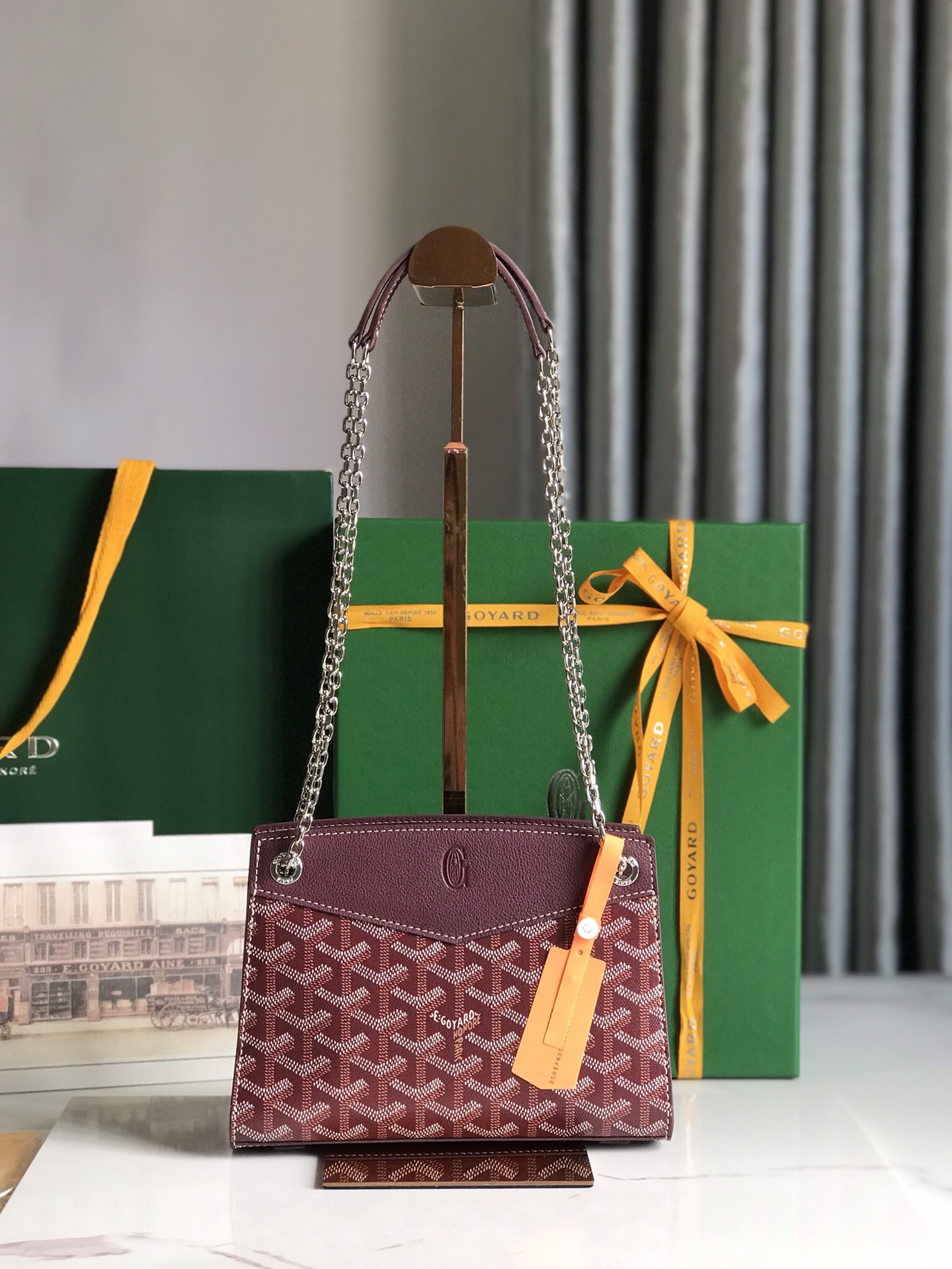Goyard Goyardine Sac Rouette Mini – Burgundy Shoulder Bags, Handbags – GOY45578