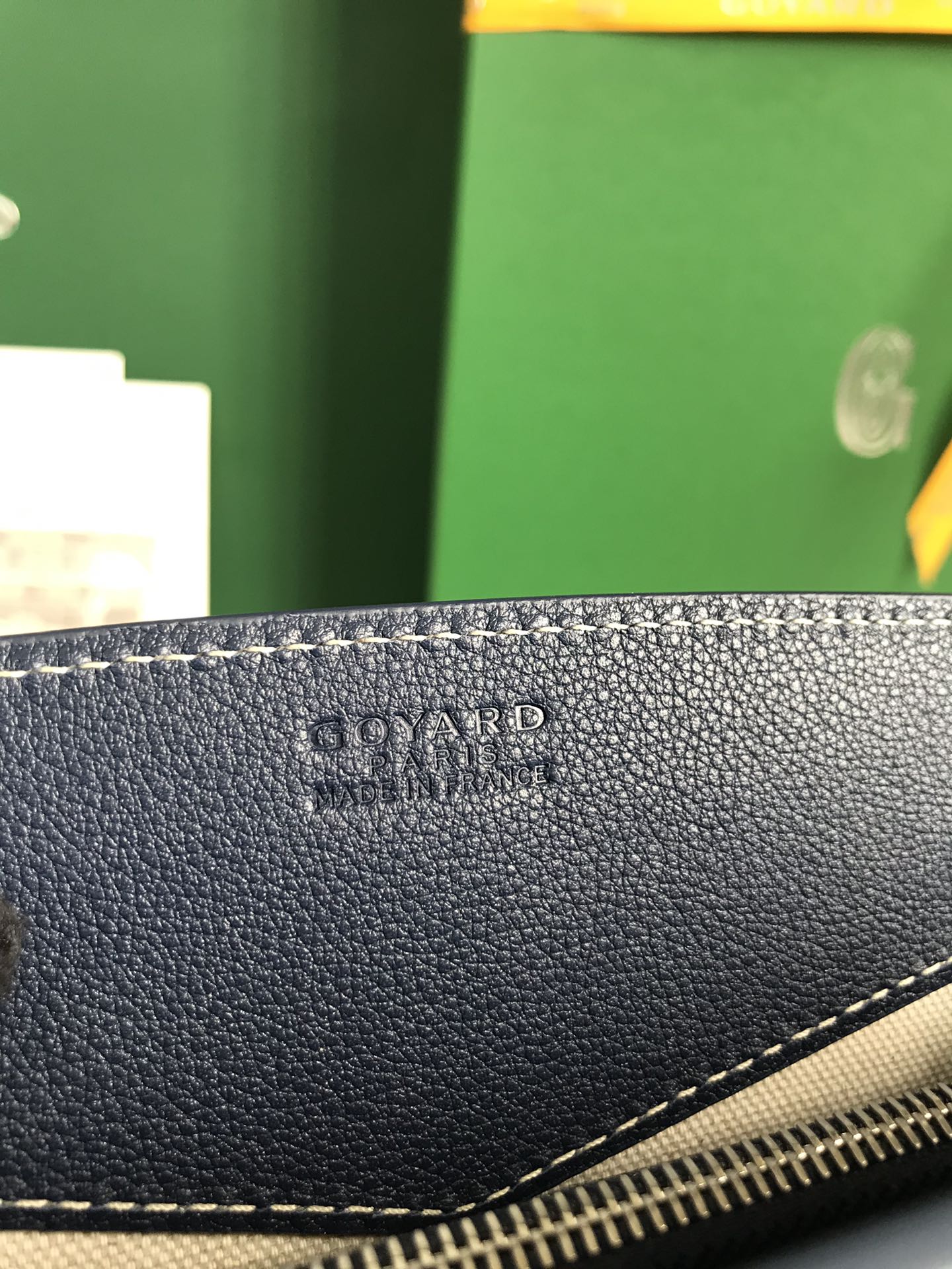 Goyard Navy Blue Rouette Structuré Mini Bag