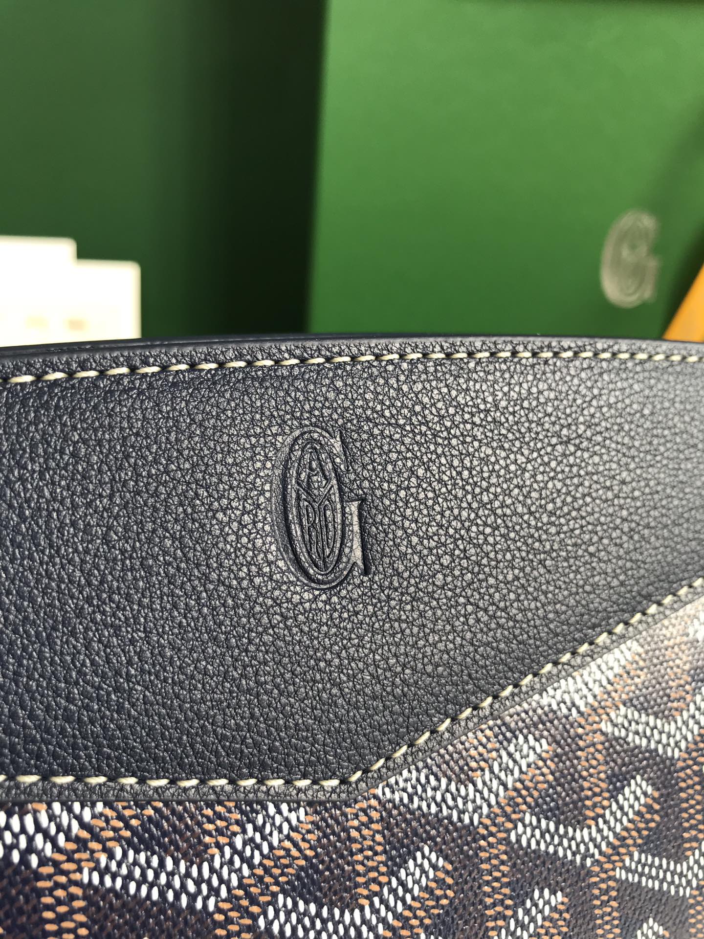 Goyard Navy Blue Rouette Structuré Mini Bag
