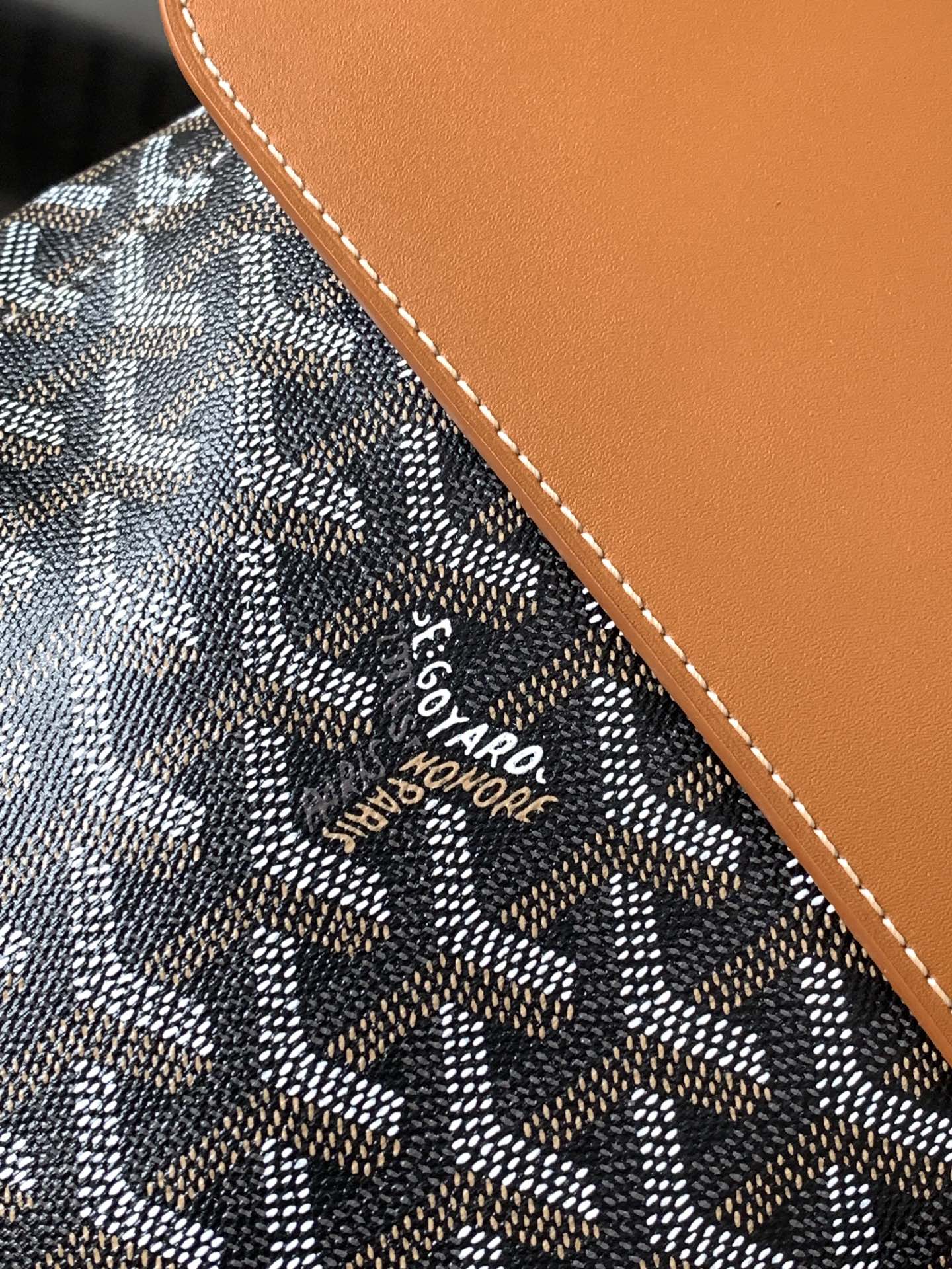 GOYARD Paris Brown Leather Monogram Attache Briefcase
