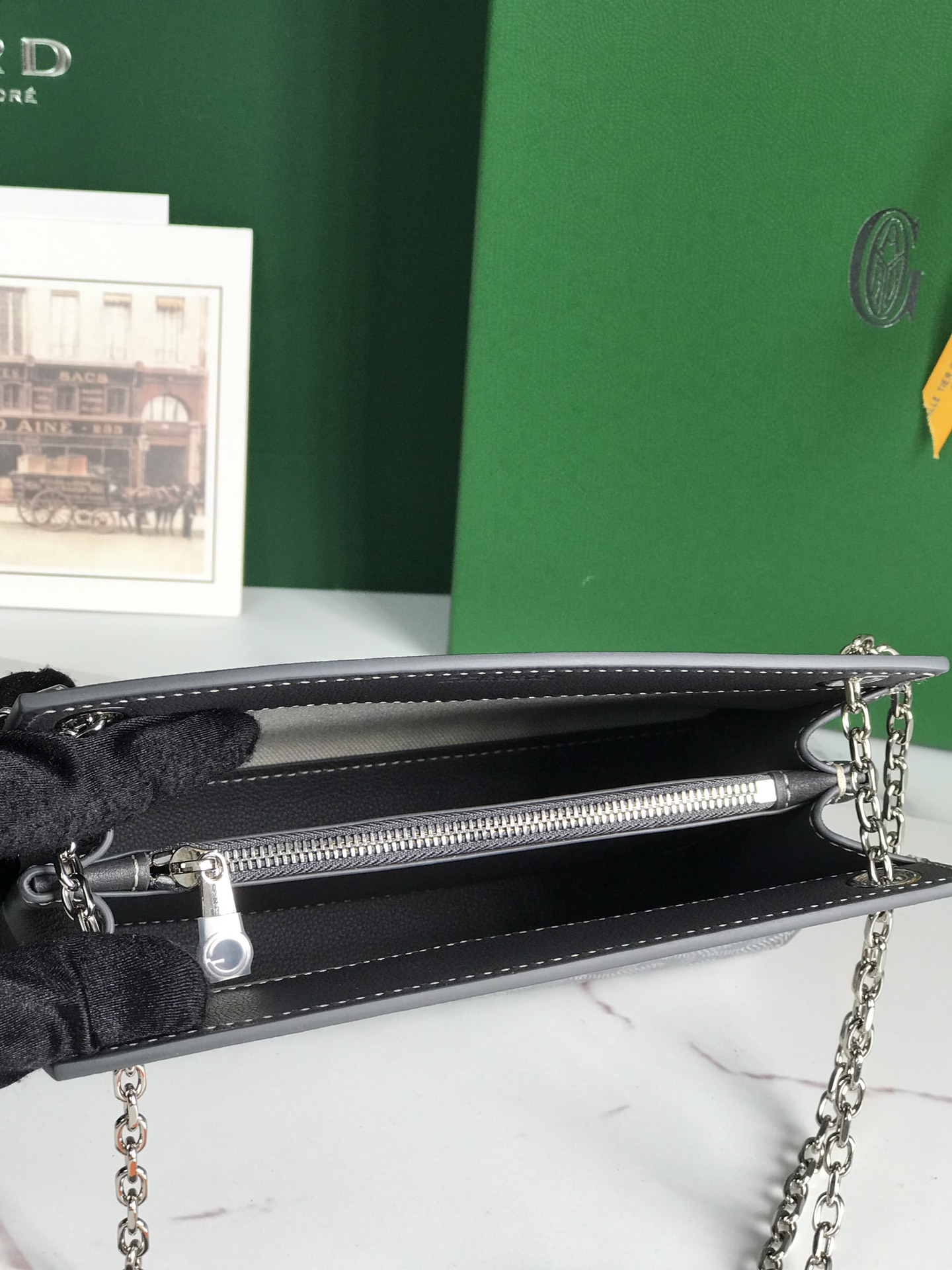 Goyard Grey Goyardine Coated Canvas and Leather Rouette