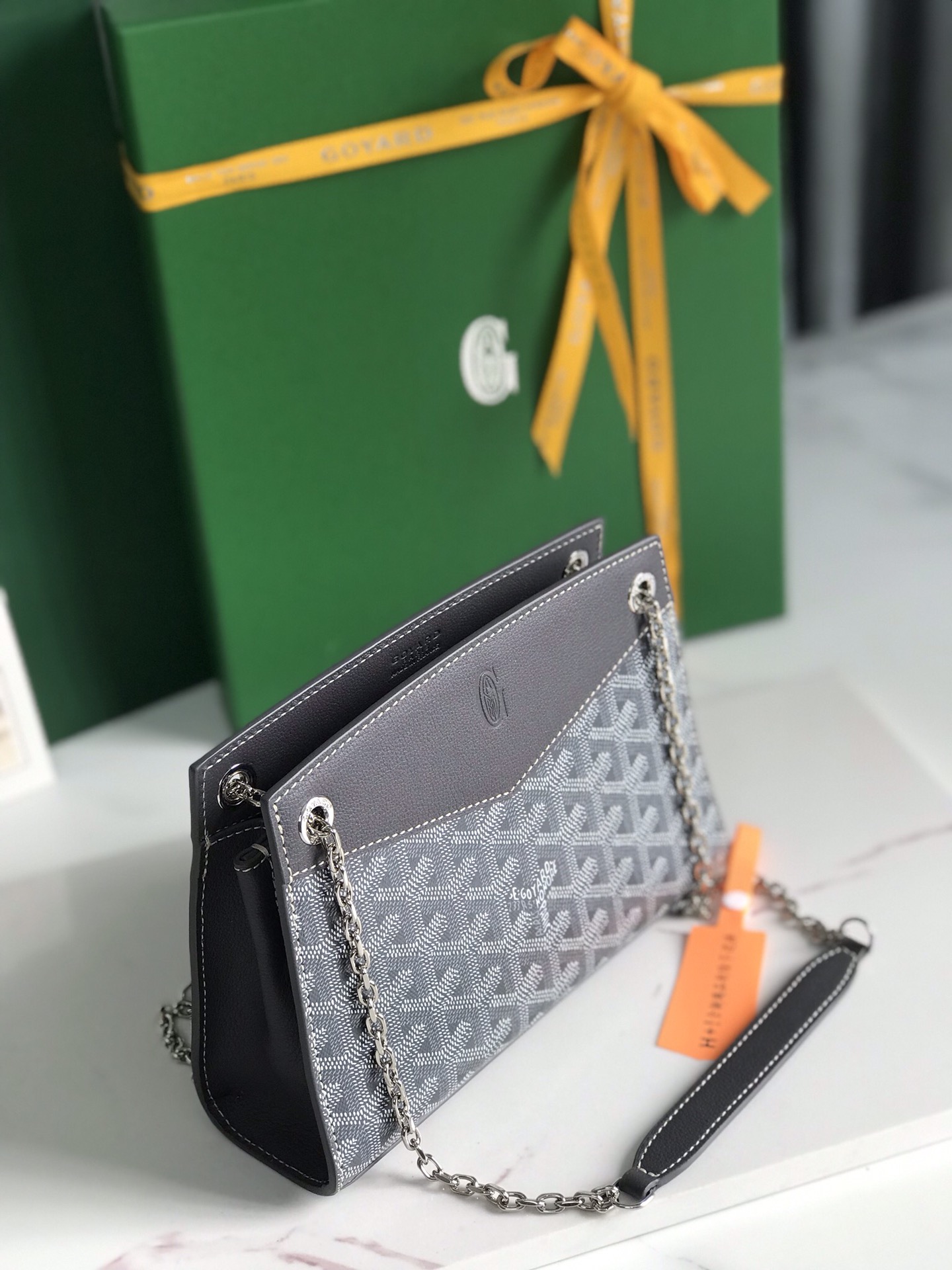 Goyard Grey Goyardine Coated Canvas and Leather Rouette