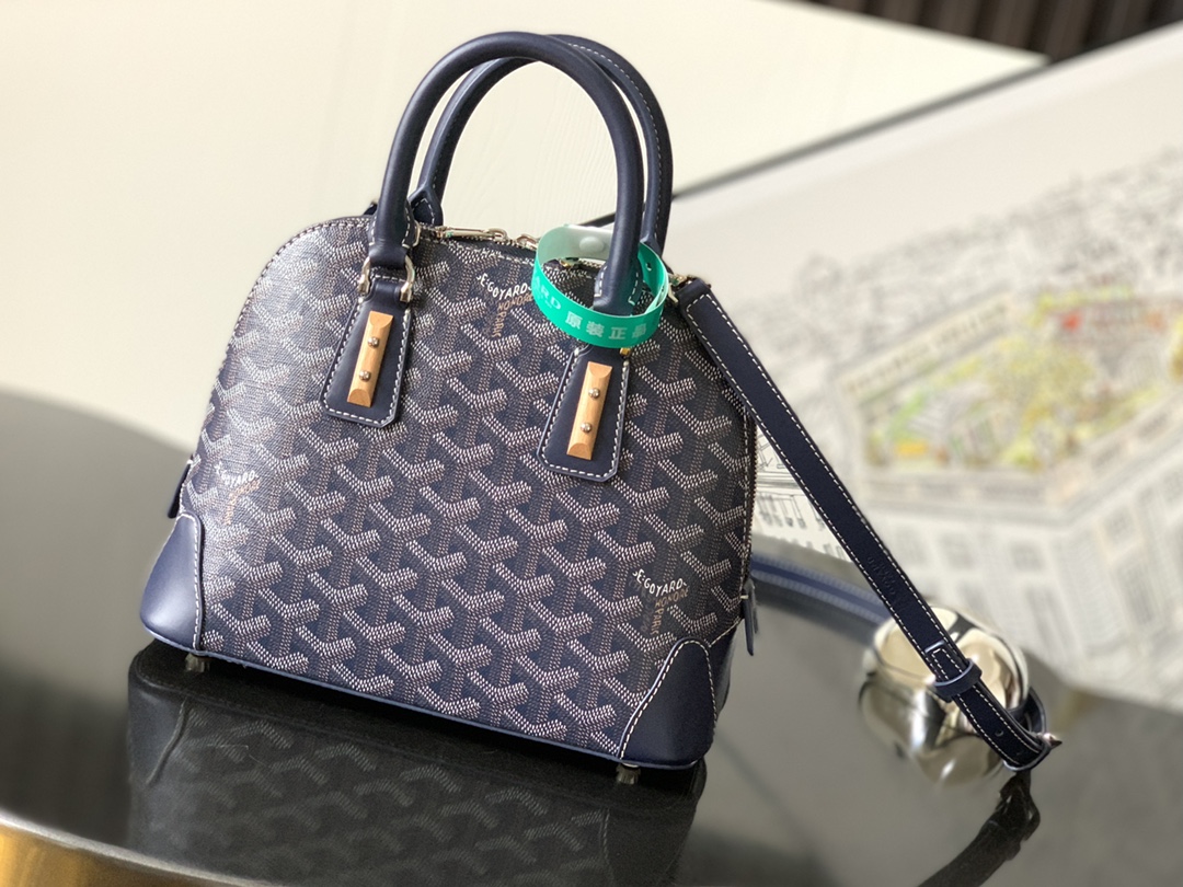 Goyard Vendôme Navy Blue Coated Canvas Mini