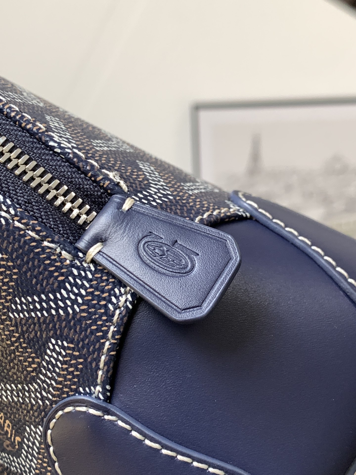 Goyard Vendôme Navy Blue Coated Canvas Mini