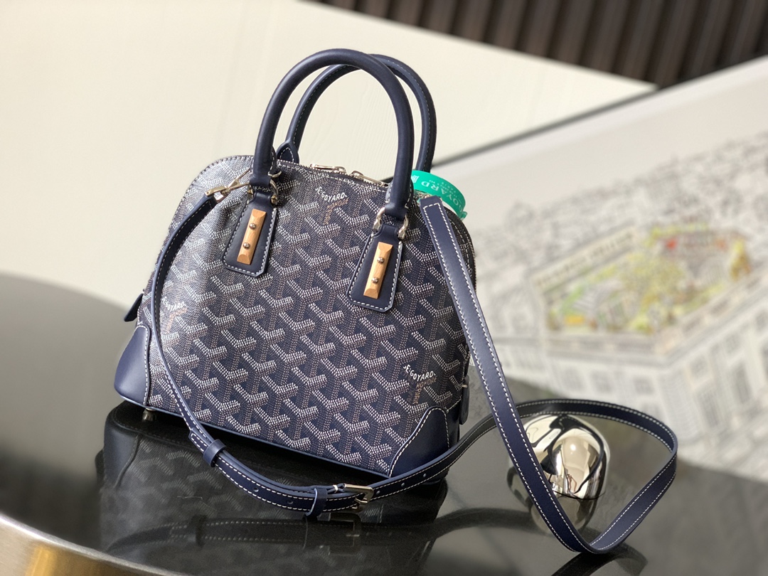 Goyard Vendôme Navy Blue Coated Canvas Mini