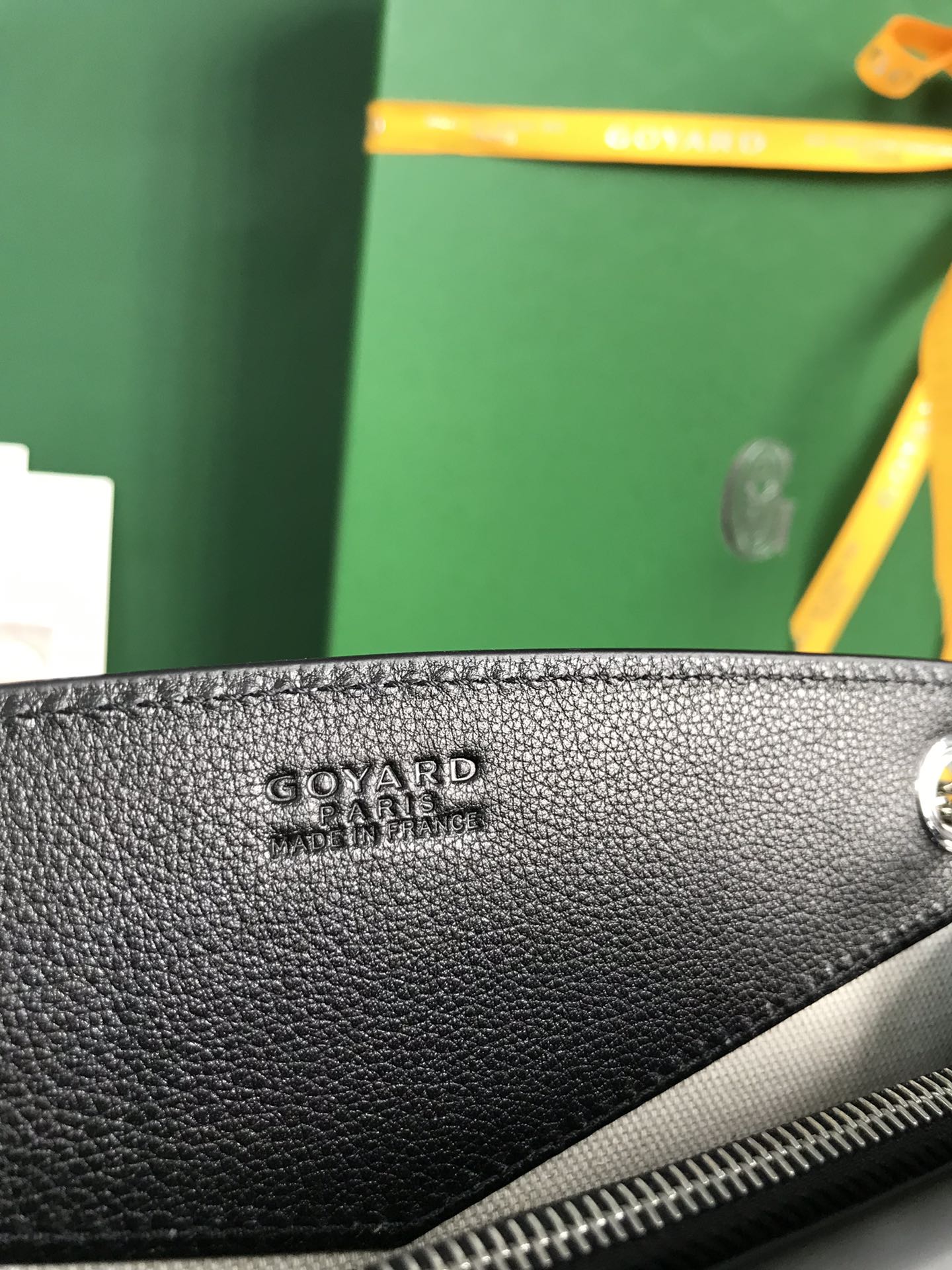 Goyard Black Goyardine Canvas And Chevroches Calfskin