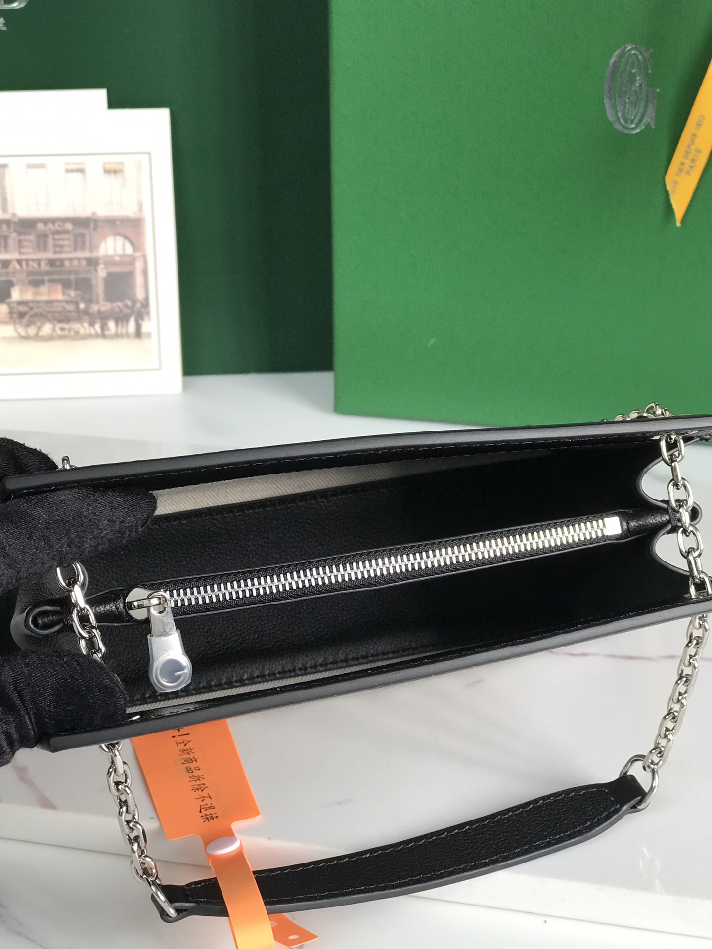 Goyard Black Goyardine Canvas And Chevroches Calfskin