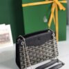 Goyard Black Goyardine Canvas And Chevroches Calfskin