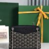 Goyard Black Goyardine Canvas And Chevroches Calfskin