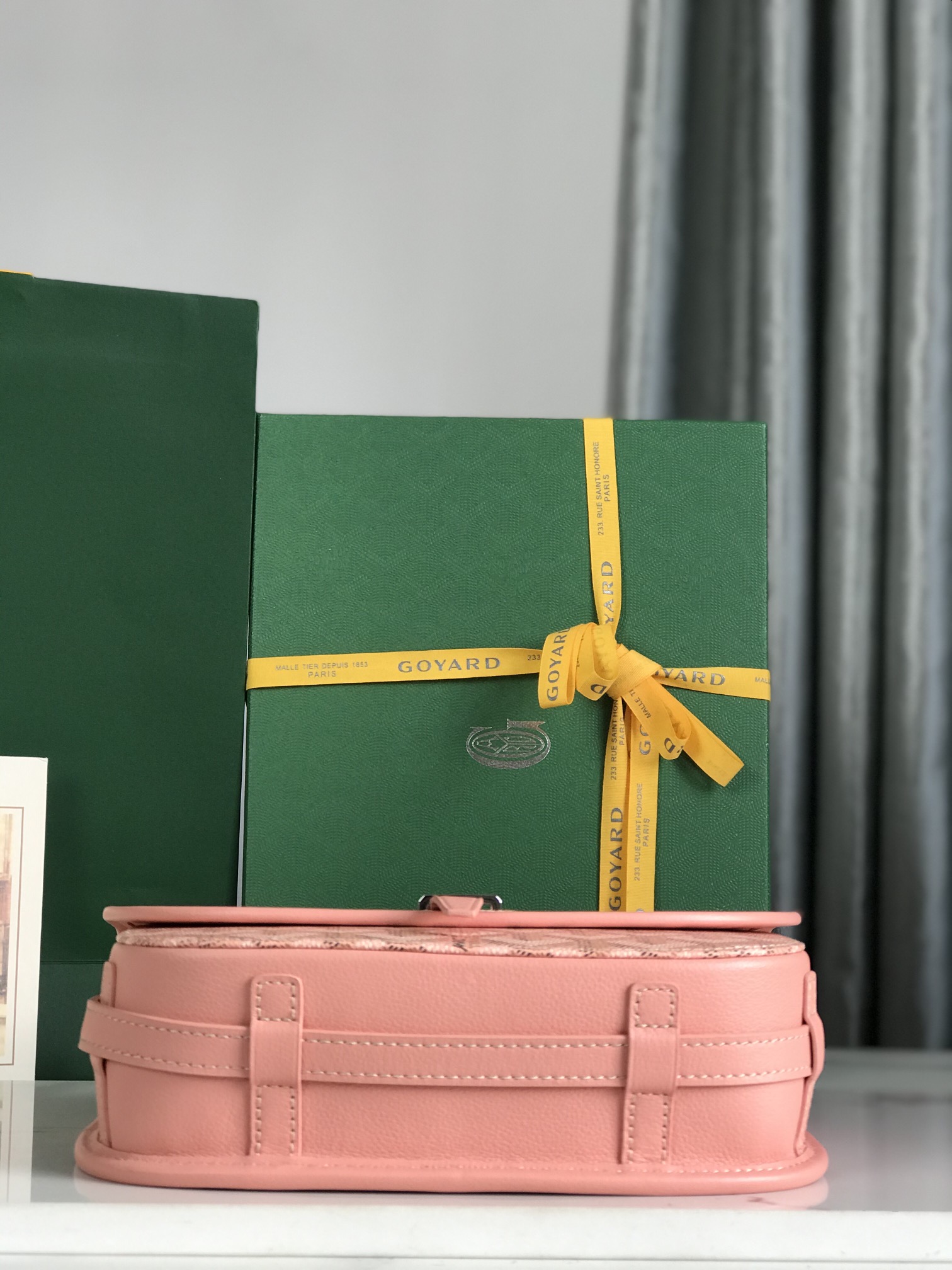 Goyard Belvedere II Messenger Bag Coated Canvas MM pink