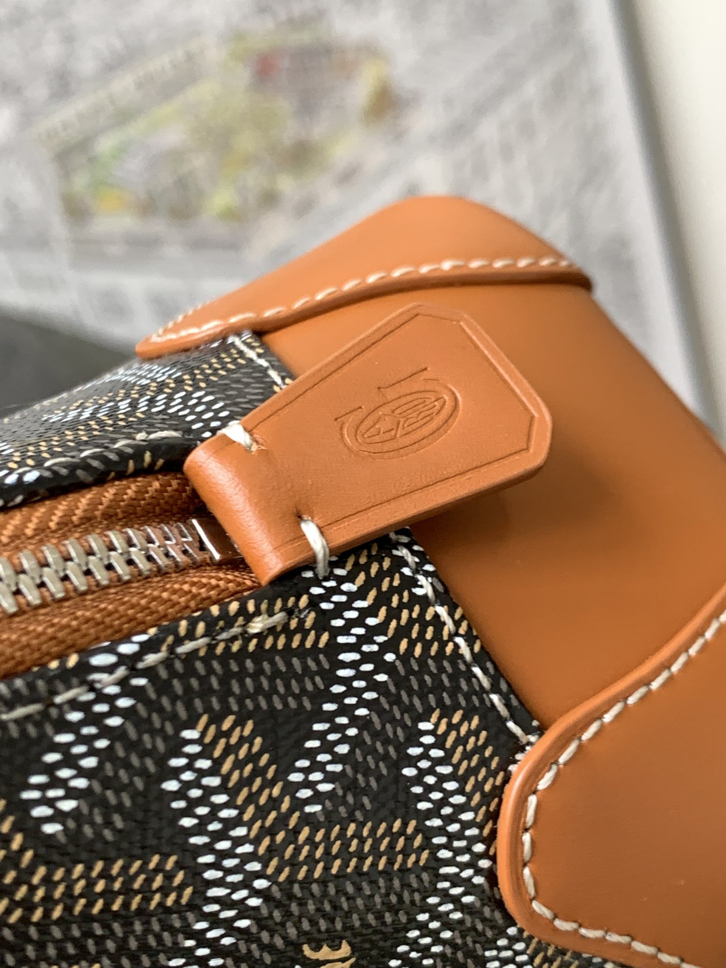 Goyard Goyardine Sac Vendome PM Black in Tan
