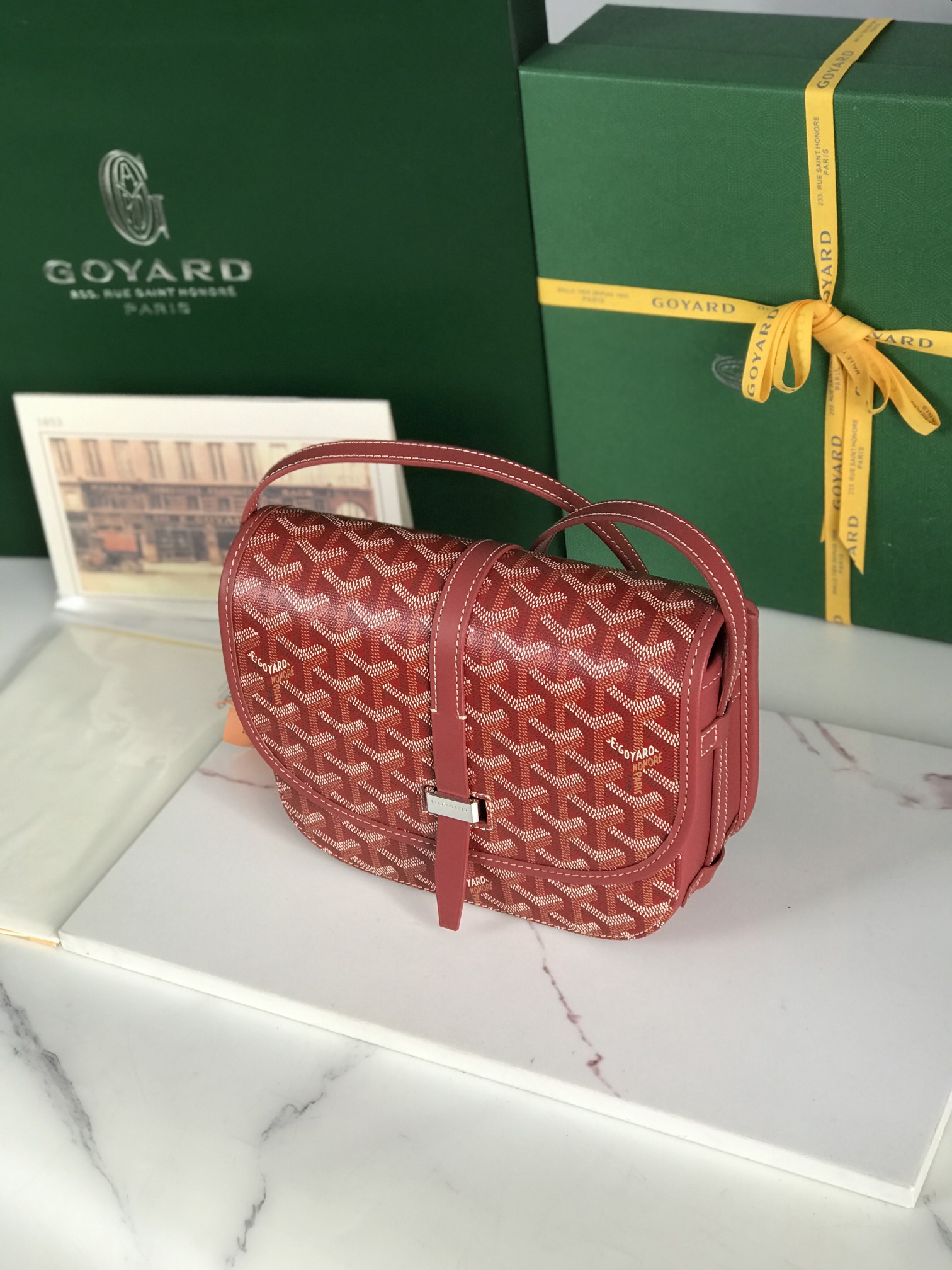 Goyard Belvedere II Messenger Bag Coated Canvas MMred