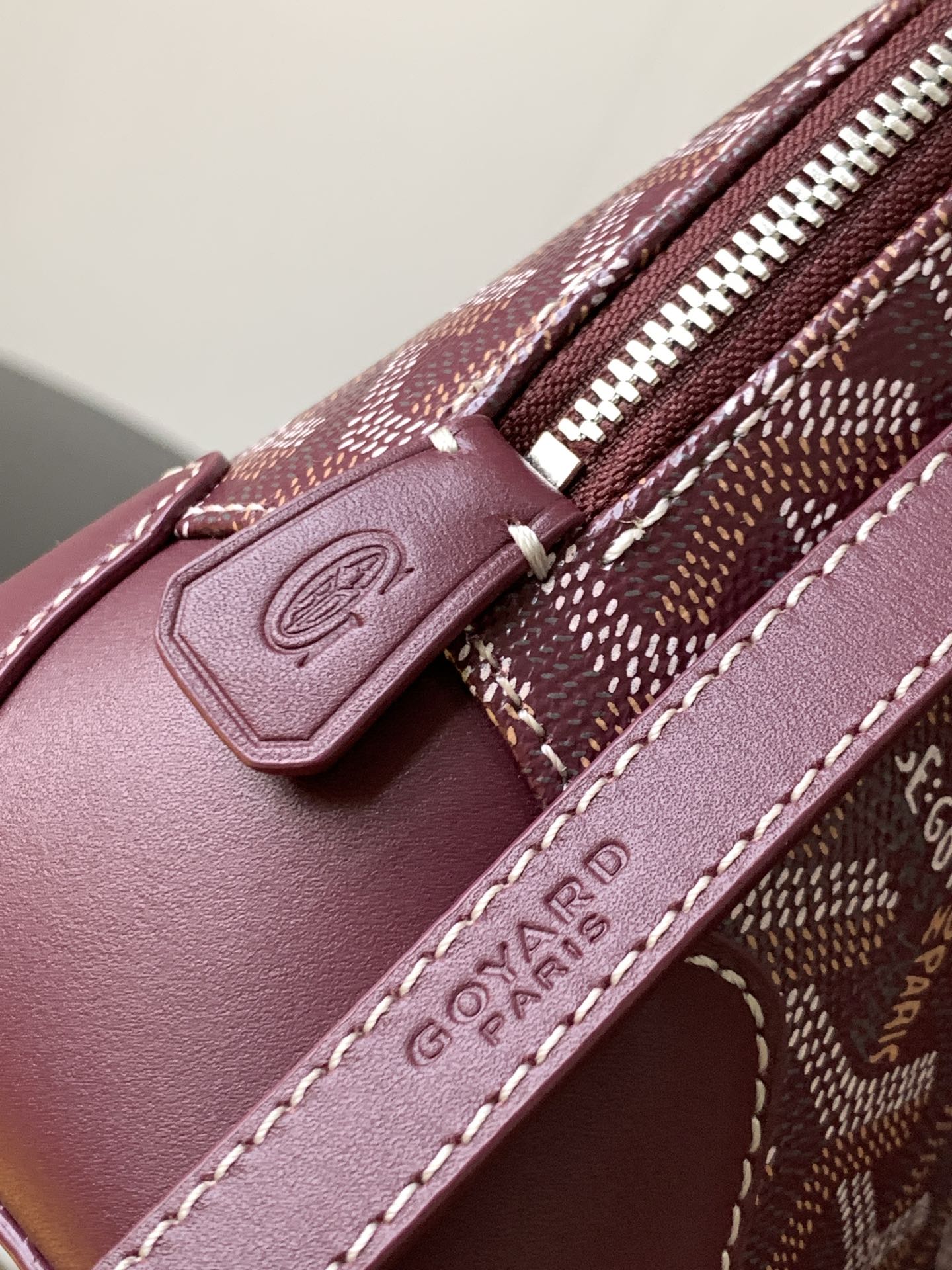 GOYARD Vendome PM Canvas Crossbody Bag Burgundy