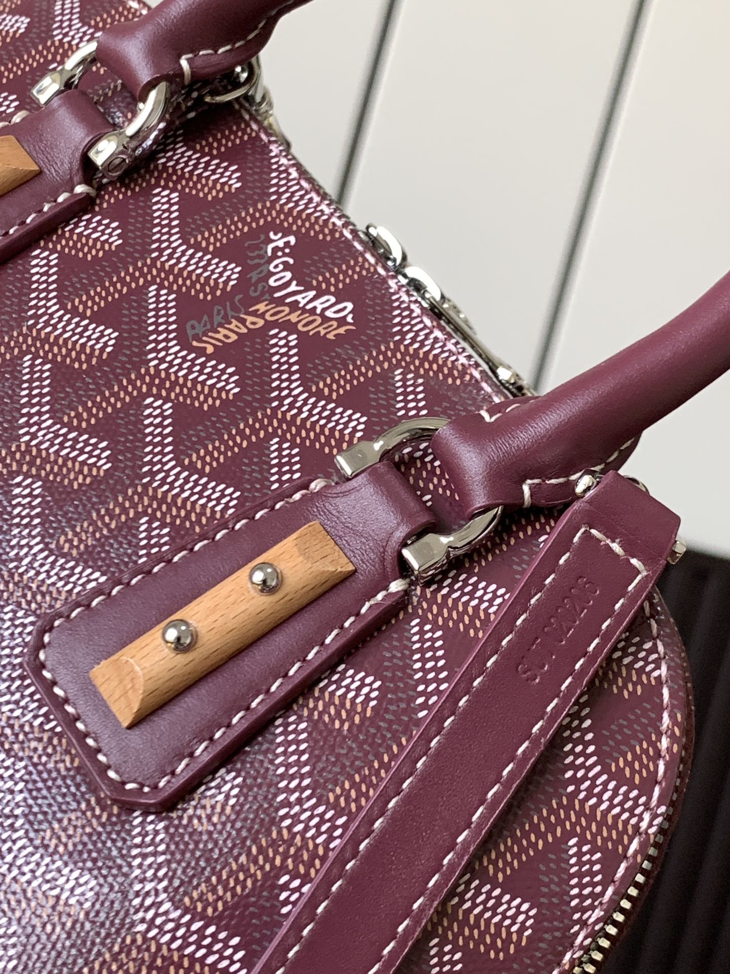 GOYARD Vendome PM Canvas Crossbody Bag Burgundy
