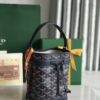 GOYARD Goyardine Petit Flot Mini Bucket Bag Blue navy