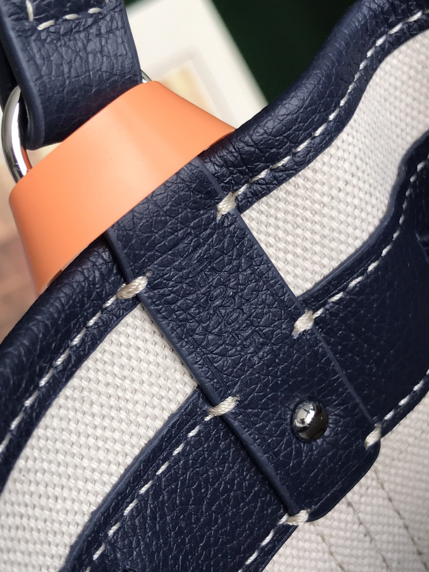 GOYARD Goyardine Petit Flot Mini Bucket Bag Blue navy