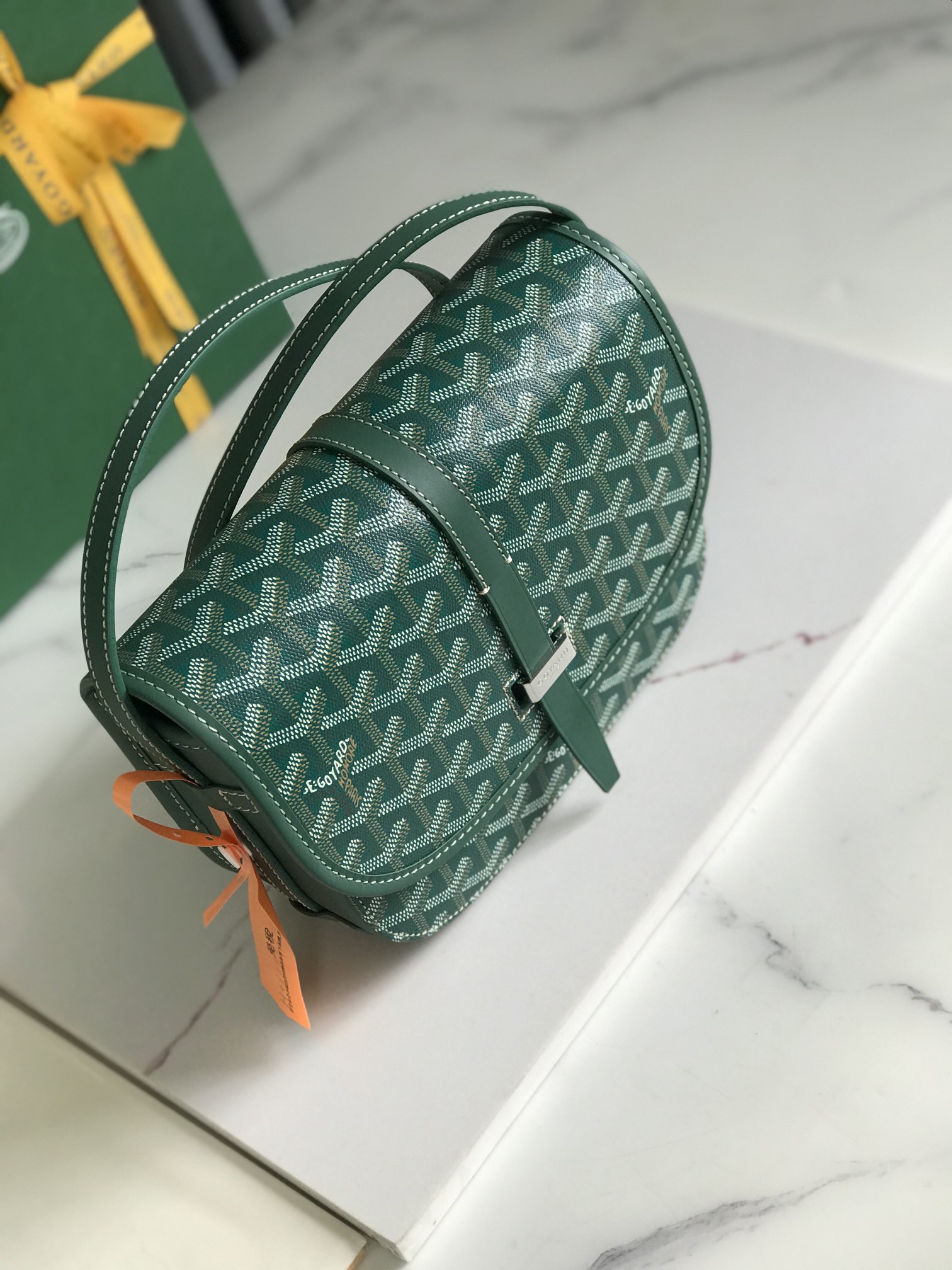 Goyard Belvedere II Messenger Bag Coated Canvas MM green