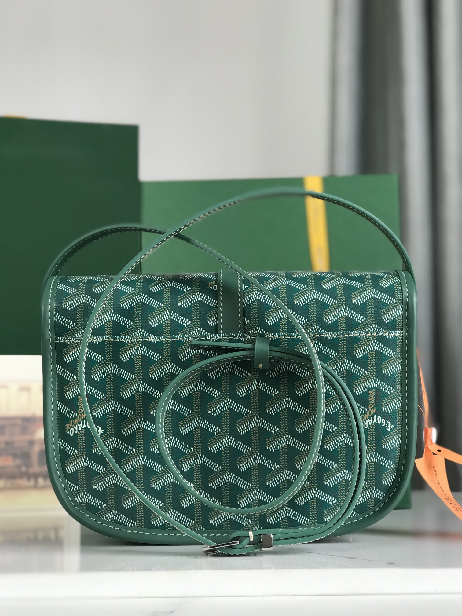 Goyard Belvedere II Messenger Bag Coated Canvas MM green
