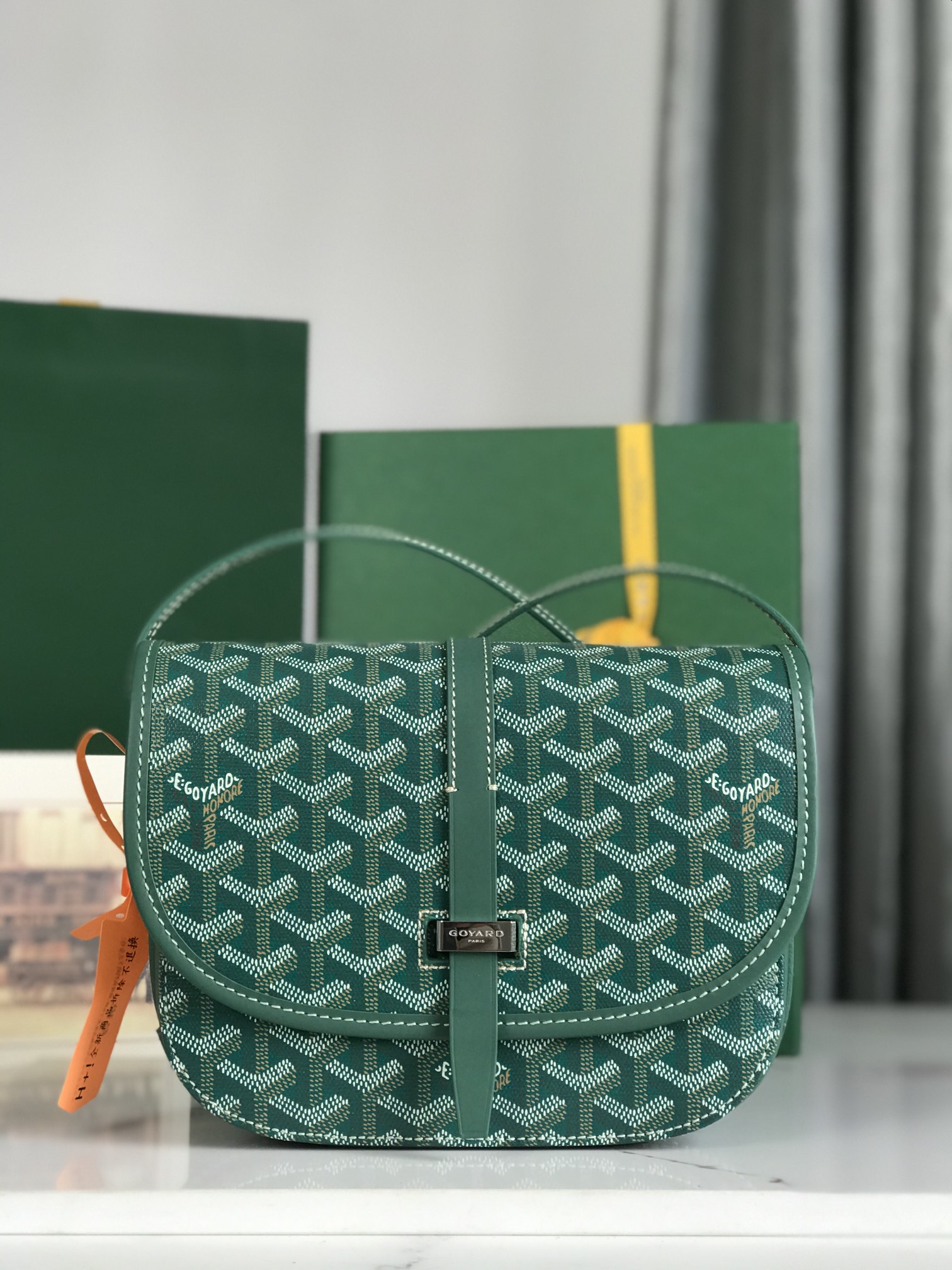 Goyard Belvedere II Messenger Bag Coated Canvas MM green