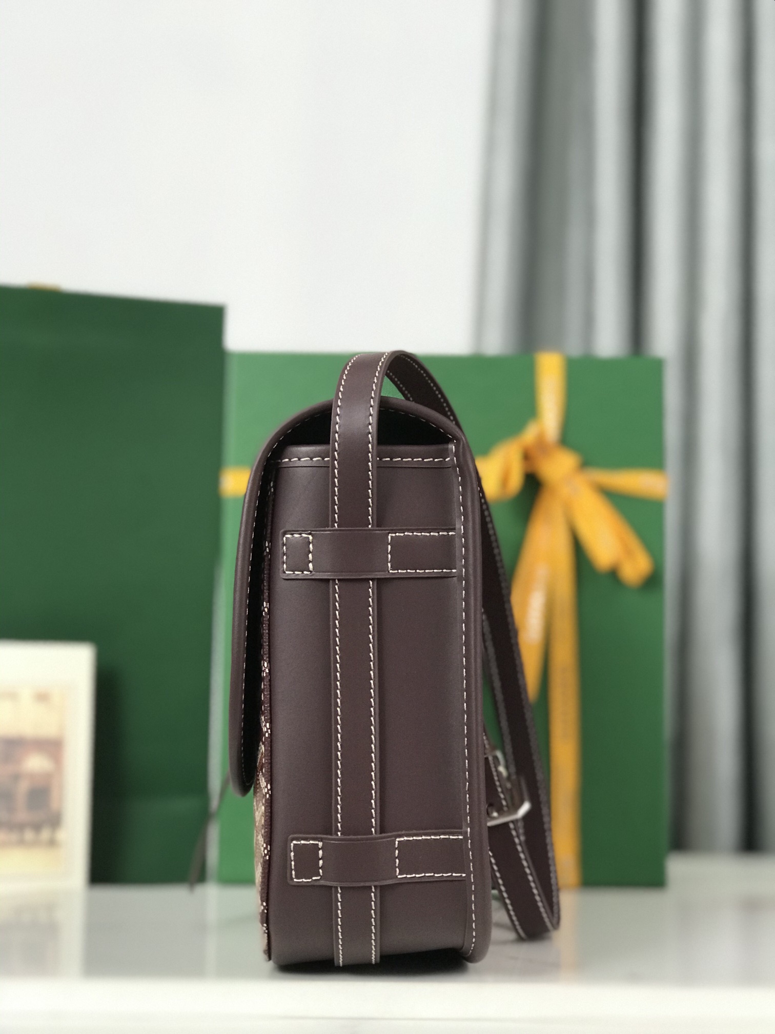 Goyard Belvedere II Messenger Bag Coated Canvas MM brown