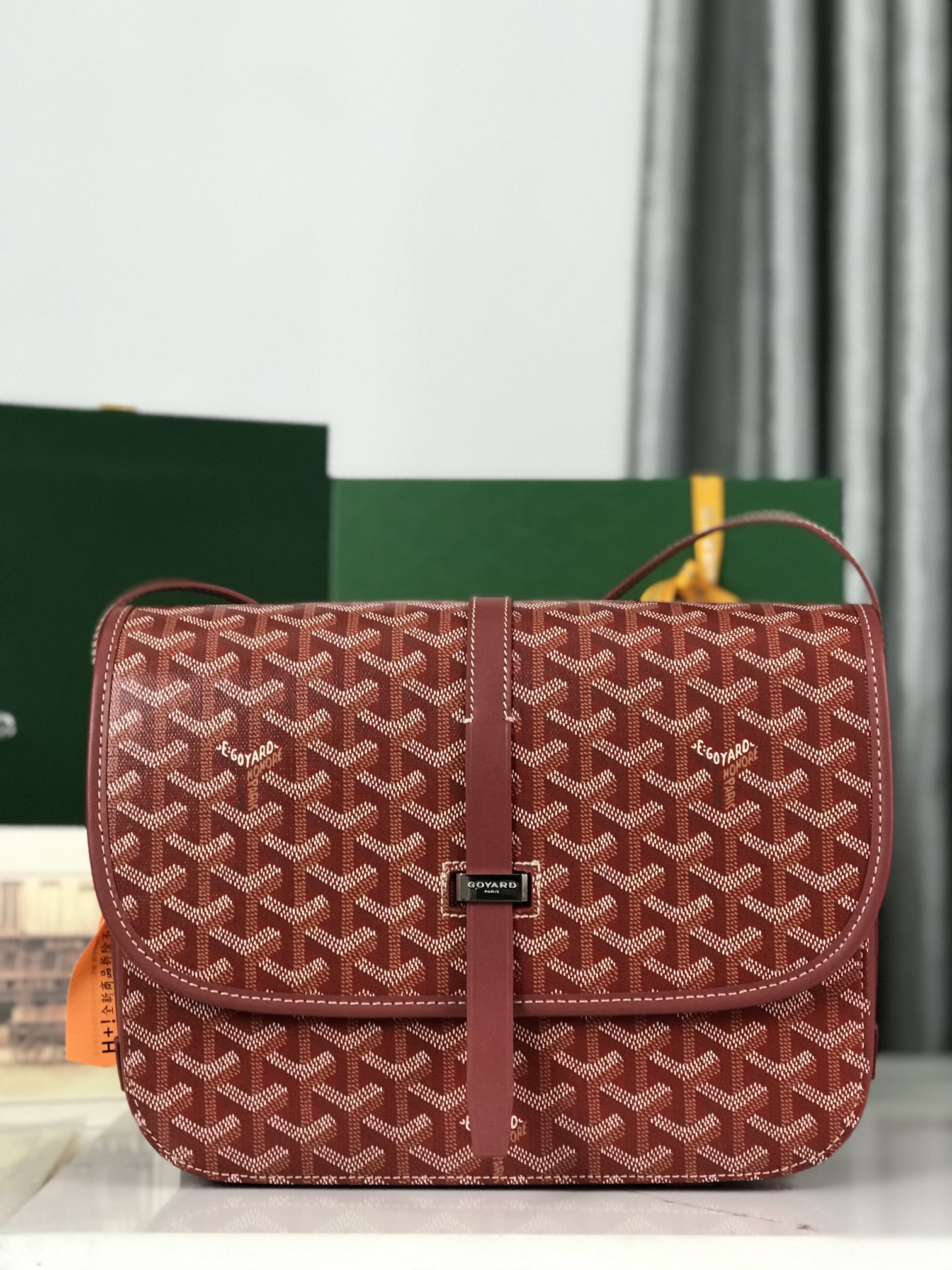 Goyard Belvedere II Messenger Bag Coated Canvas MM red