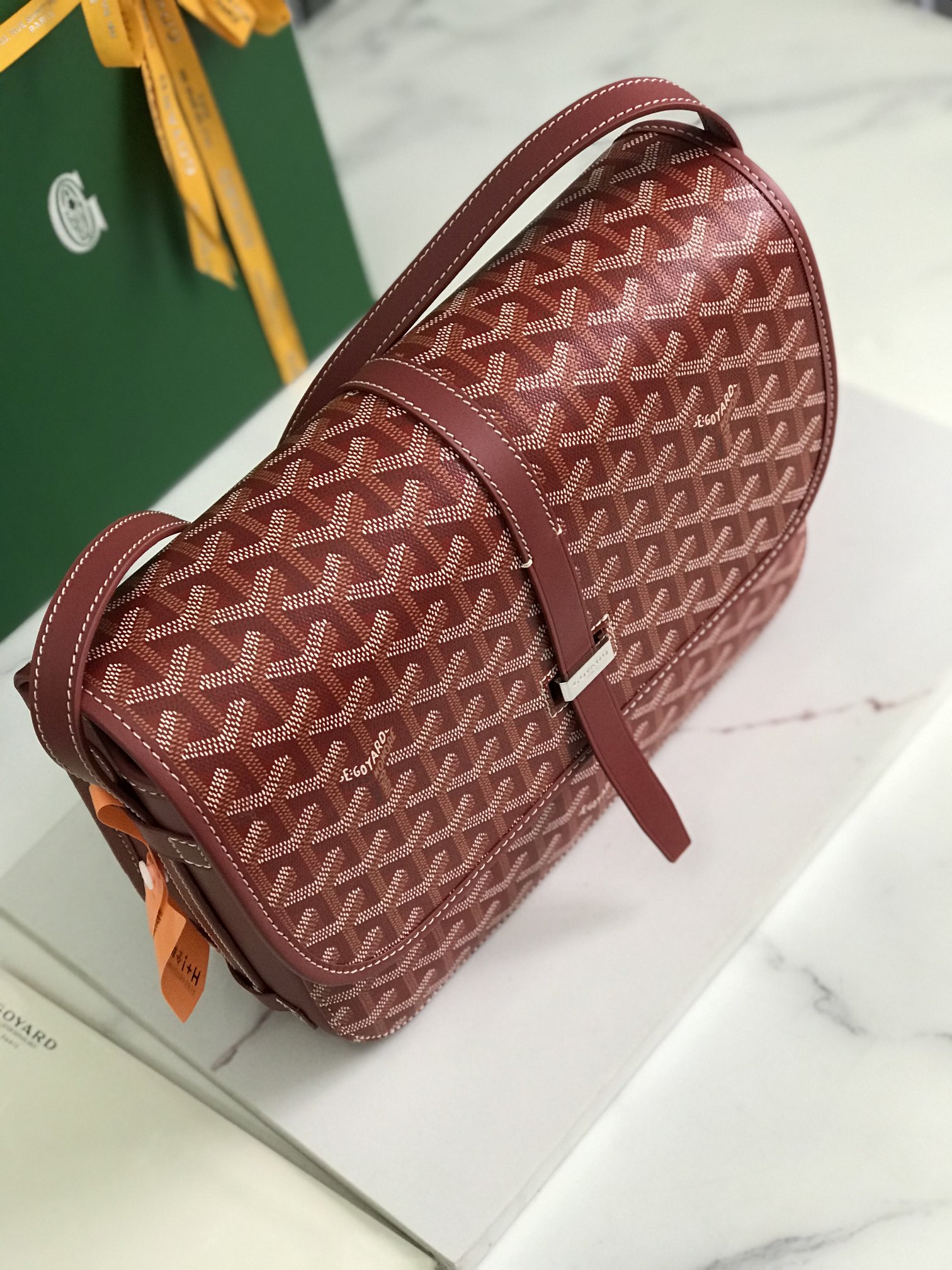 Goyard Belvedere II Messenger Bag Coated Canvas MM red