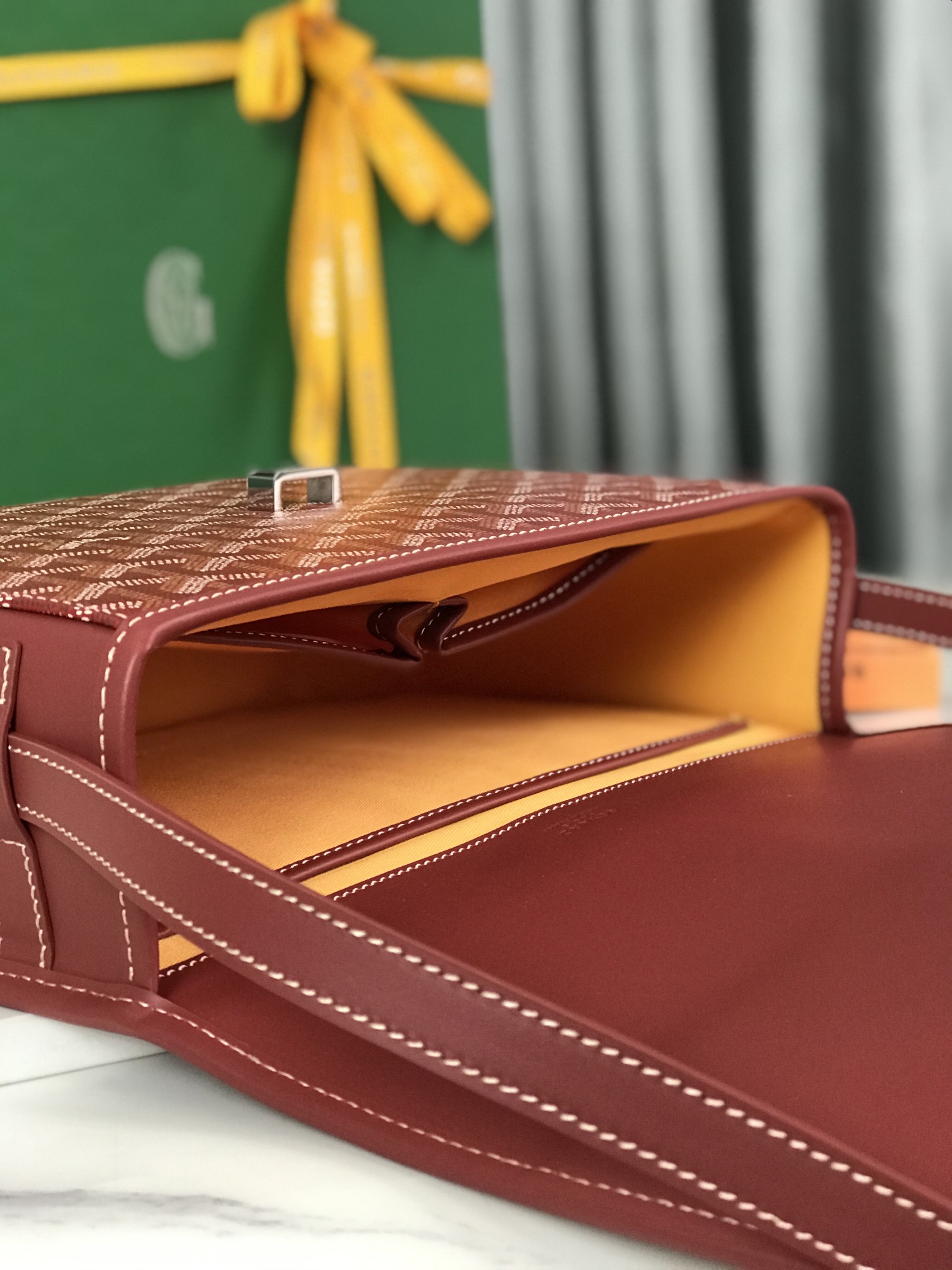 Goyard Belvedere II Messenger Bag Coated Canvas MM red