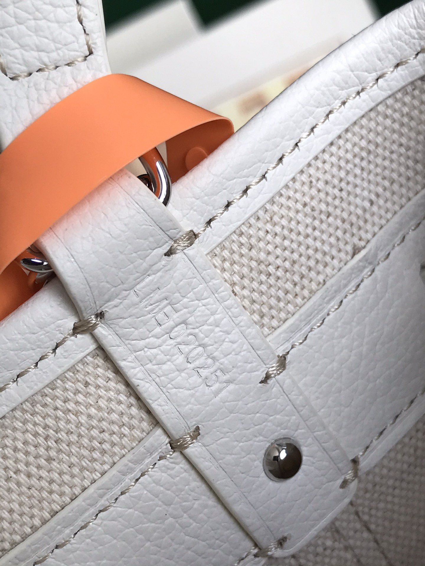 GOYARD Goyardine Petit Flot Mini Bucket Bag white