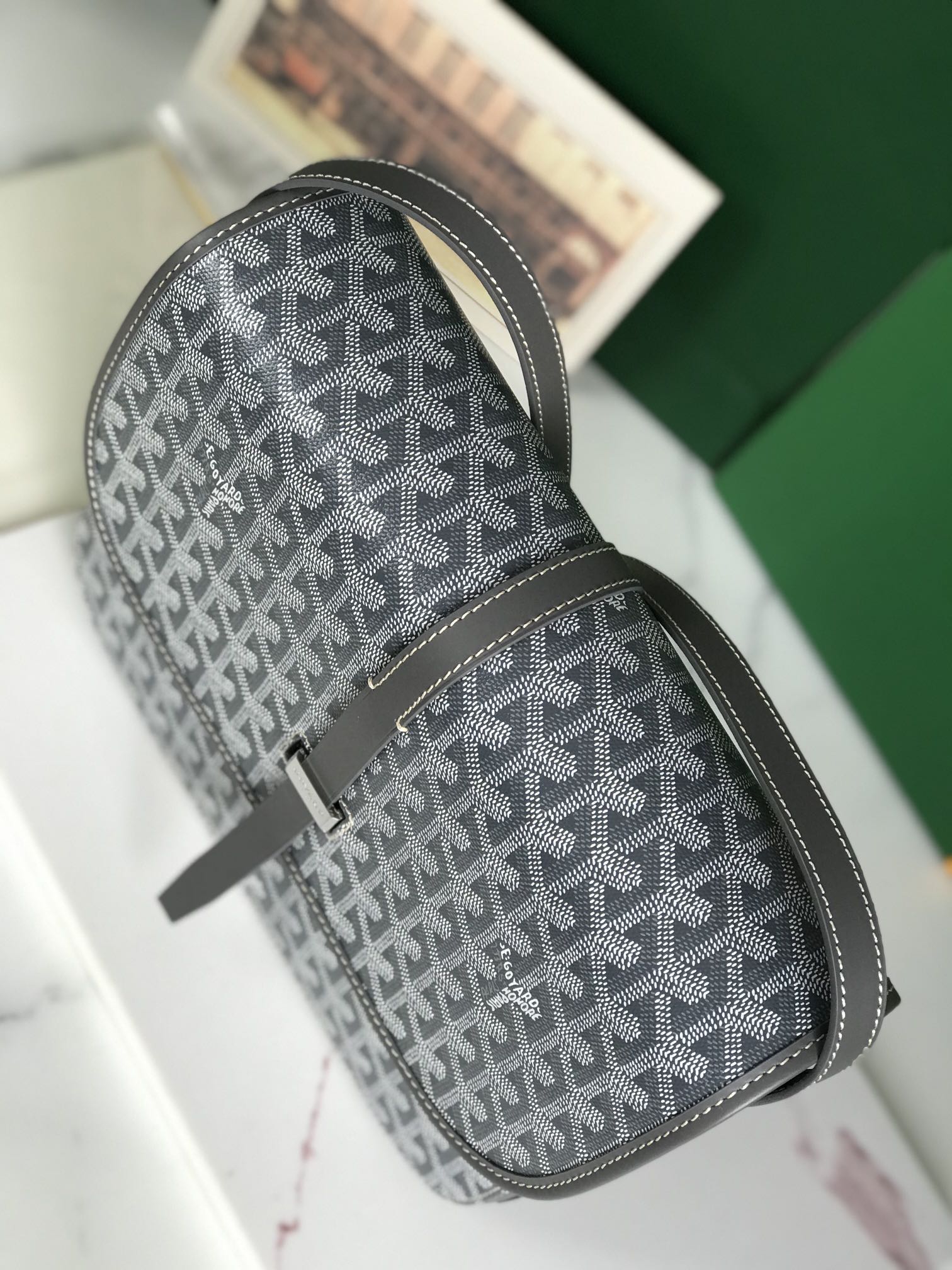Goyard Belvedere II Messenger Bag Coated Canvas MM gray
