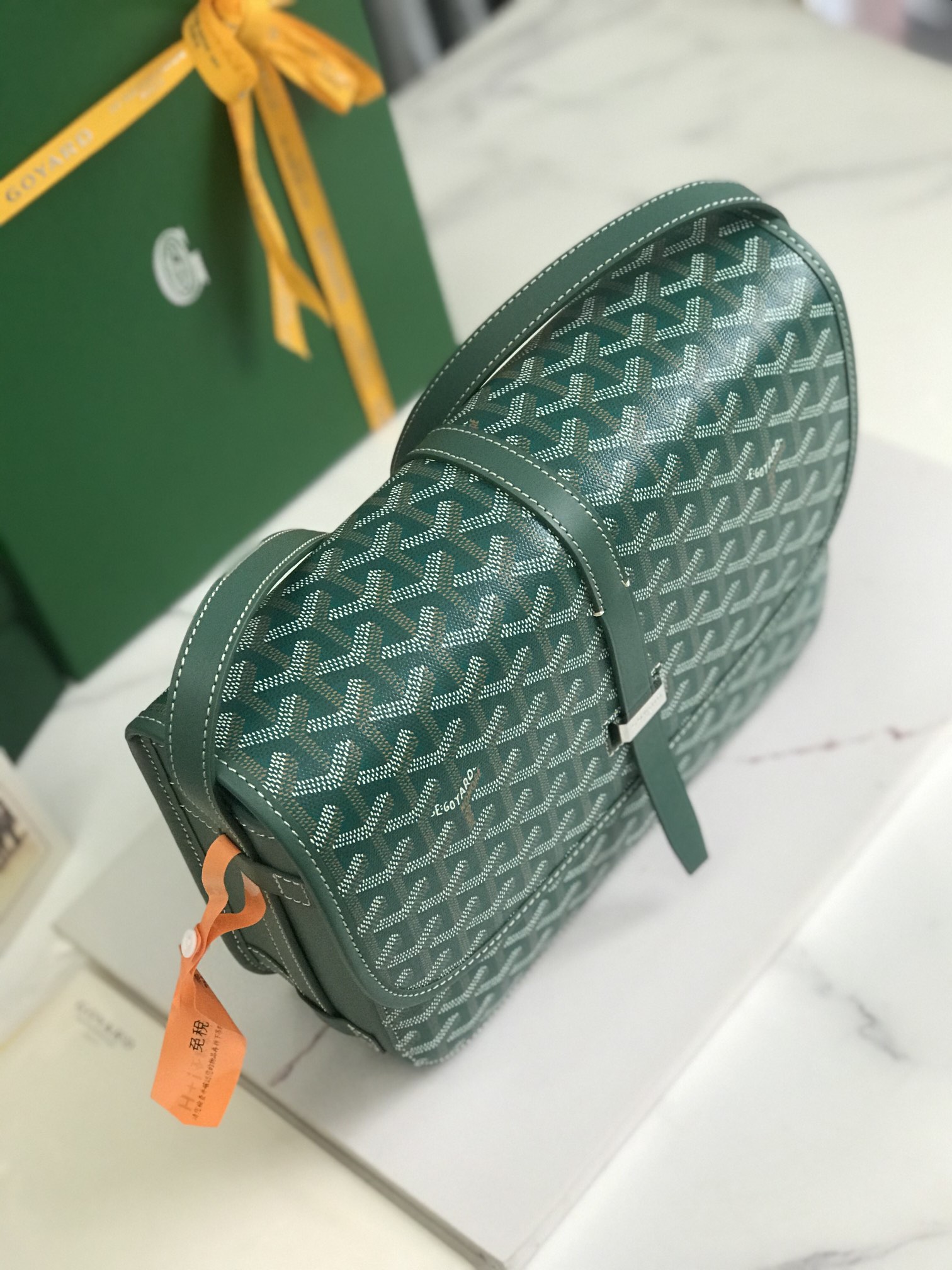 Goyard Belvedere II Messenger Bag Coated Canvas MM green