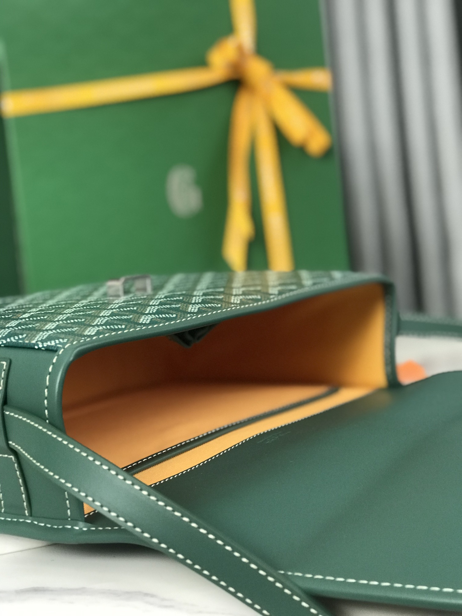 Goyard Belvedere II Messenger Bag Coated Canvas MM green