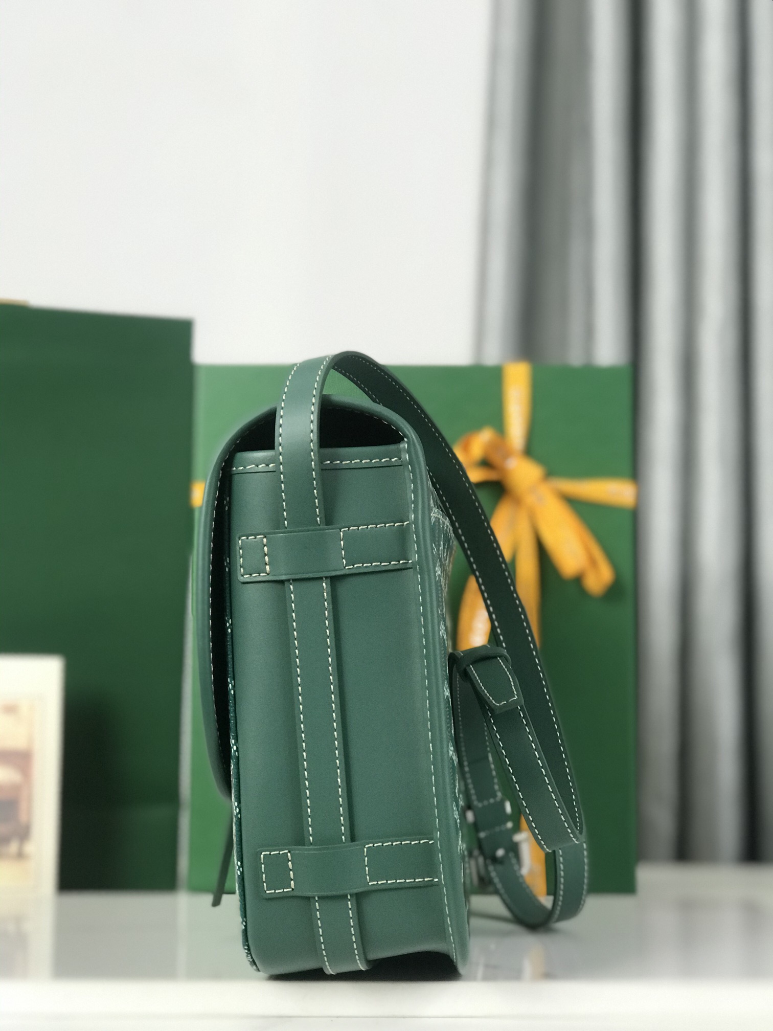 Goyard Belvedere II Messenger Bag Coated Canvas MM green