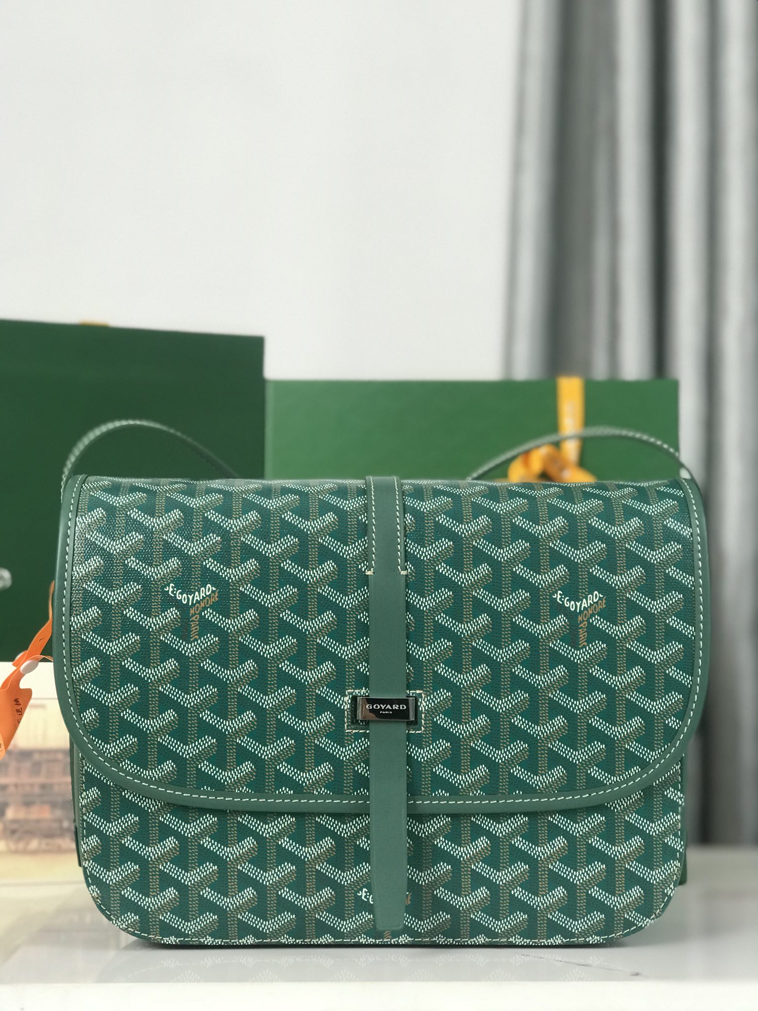 Goyard Belvedere II Messenger Bag Coated Canvas MM green