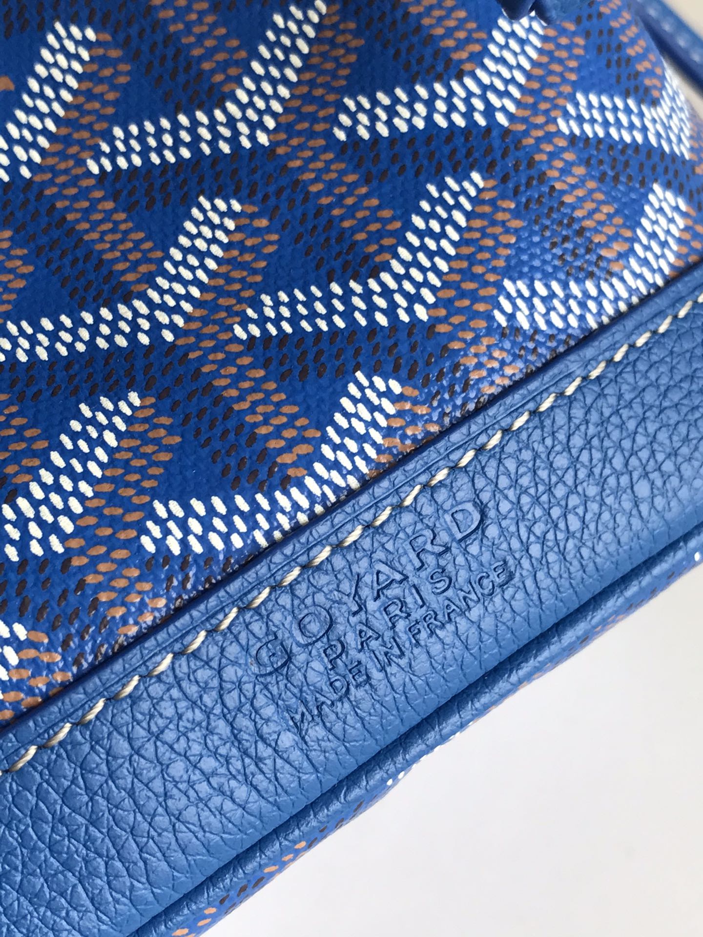 GOYARD Goyardine Petit Flot Bucket Bag PM Sky Morning