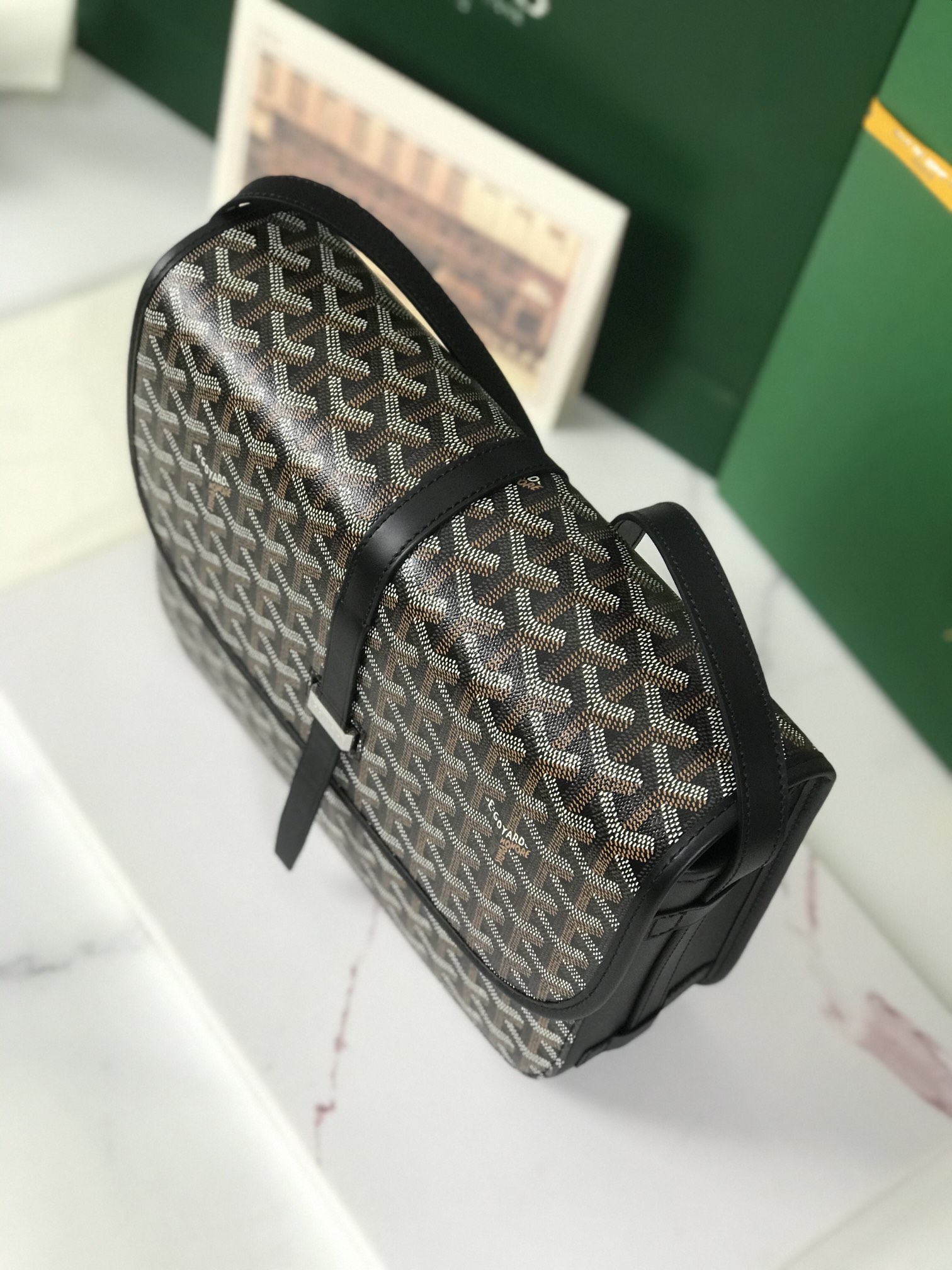 Goyard Belvedere II Messenger Bag Coated Canvas MM Black