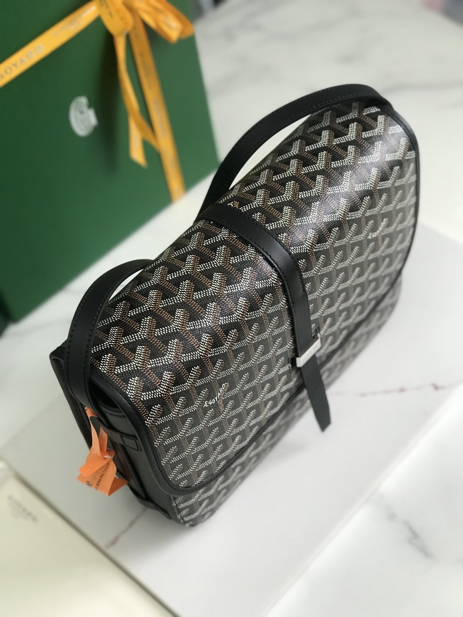Goyard Belvedere II Messenger Bag Coated Canvas MM Black