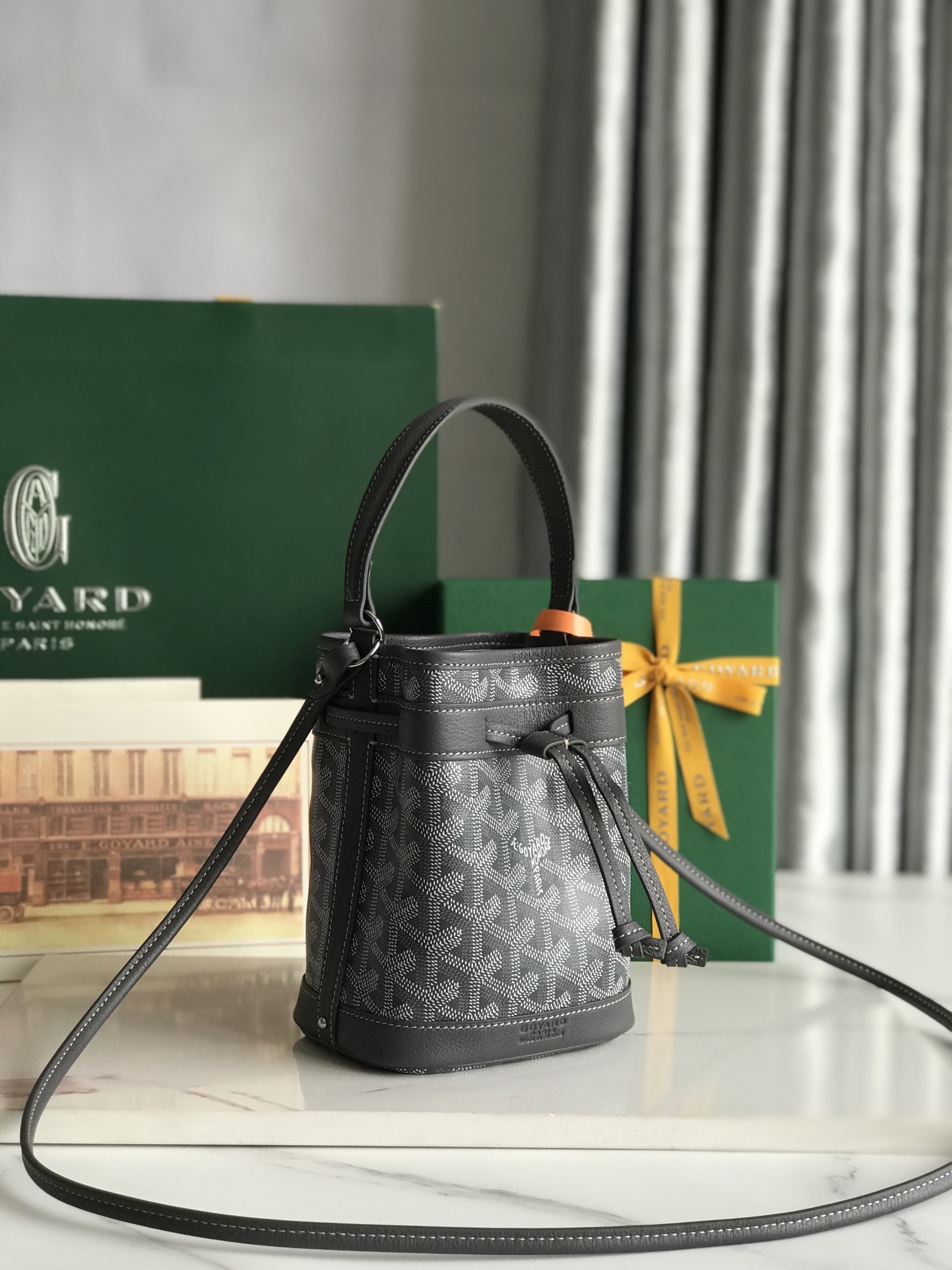 Buy Goyard Petit Flot Mini Bucket Bag Black
