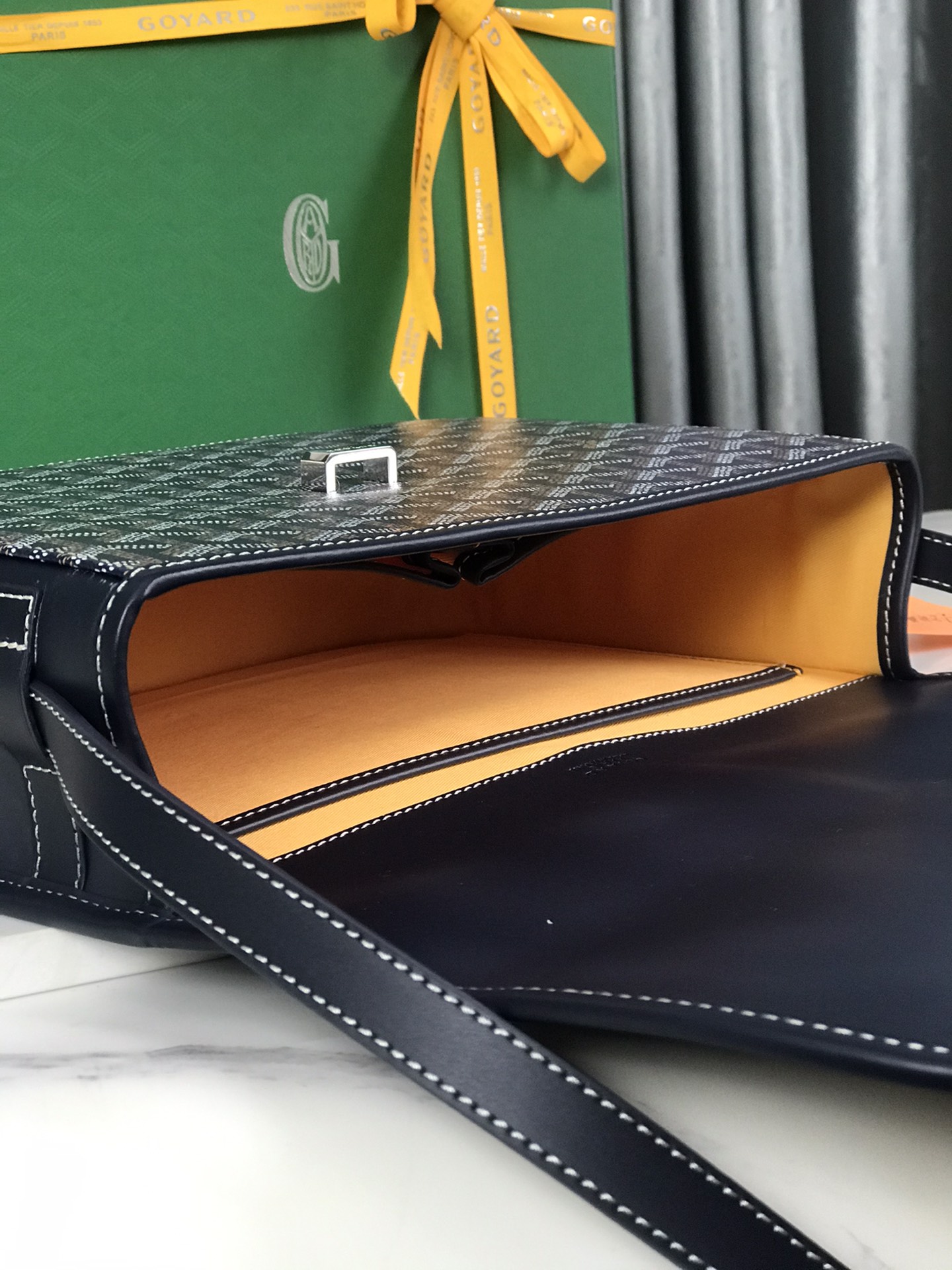 Goyard Belvedere MM Shoulder Bag Multiple colors Navy blue Leather Plastic ref.2158426