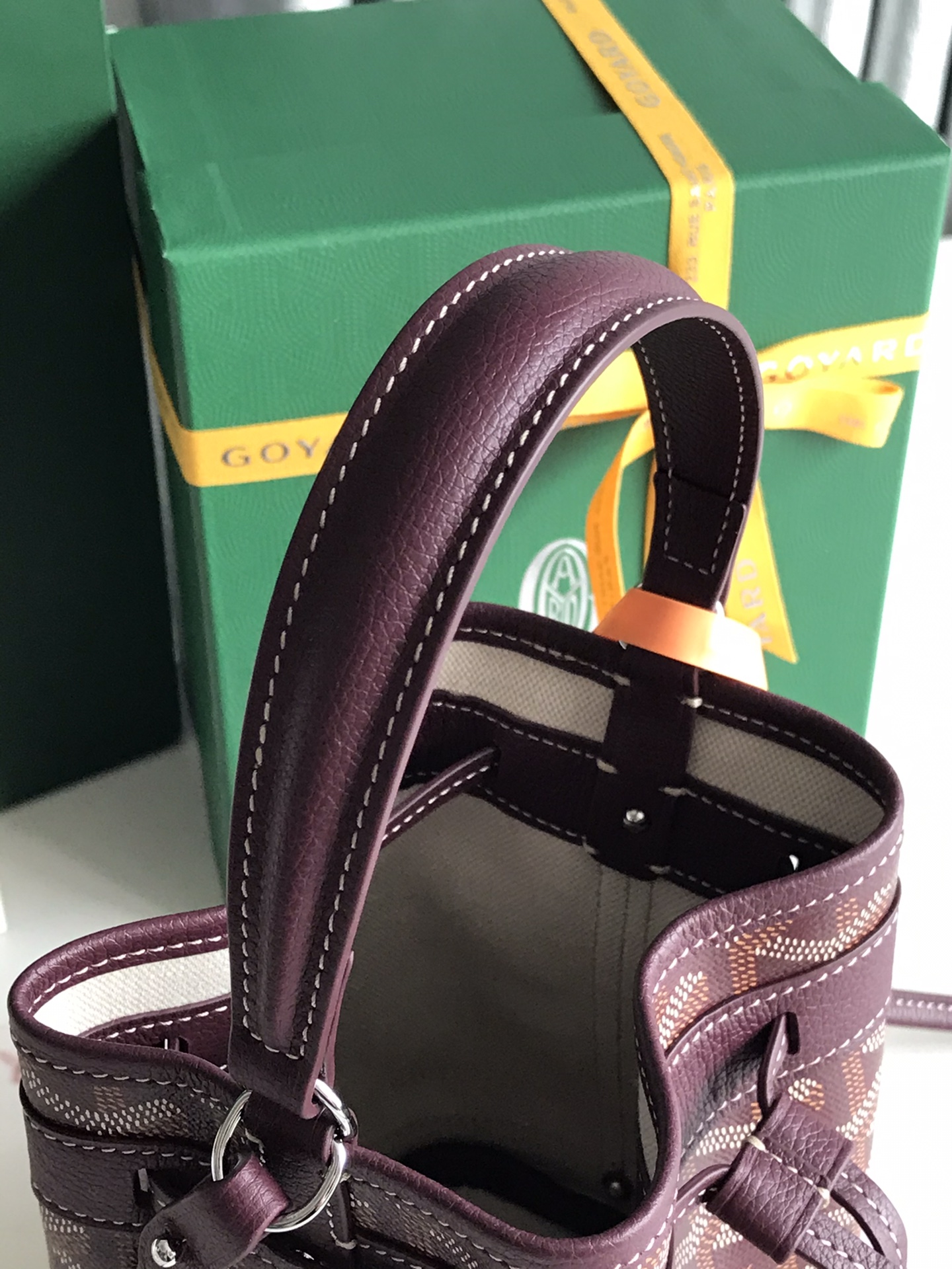 Goyard Petite Flot Bucket Bag BurgundyTan 139758379 |