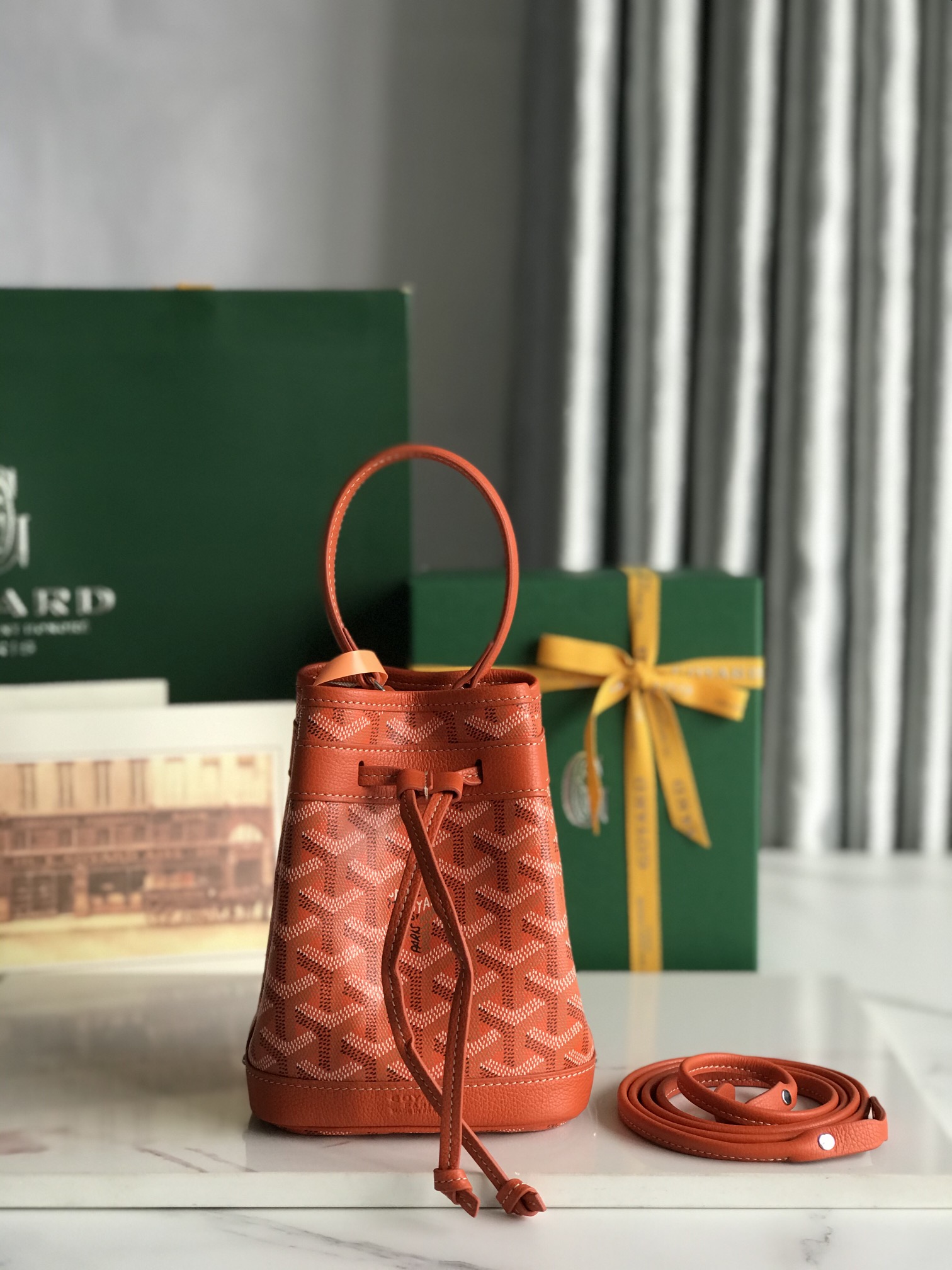 Goyard Petit Flot Mini bucket Bag Orange
